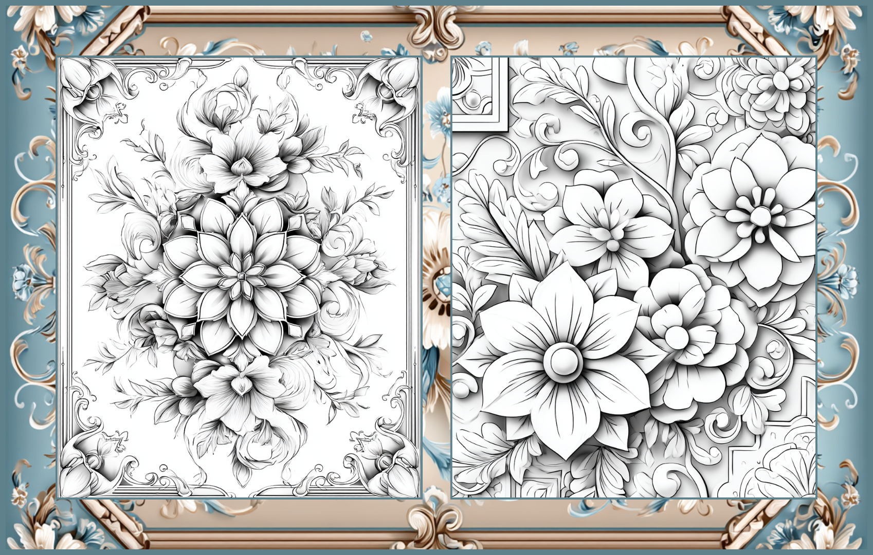 Floral Patterns Volume II – 30 Coloring Pages