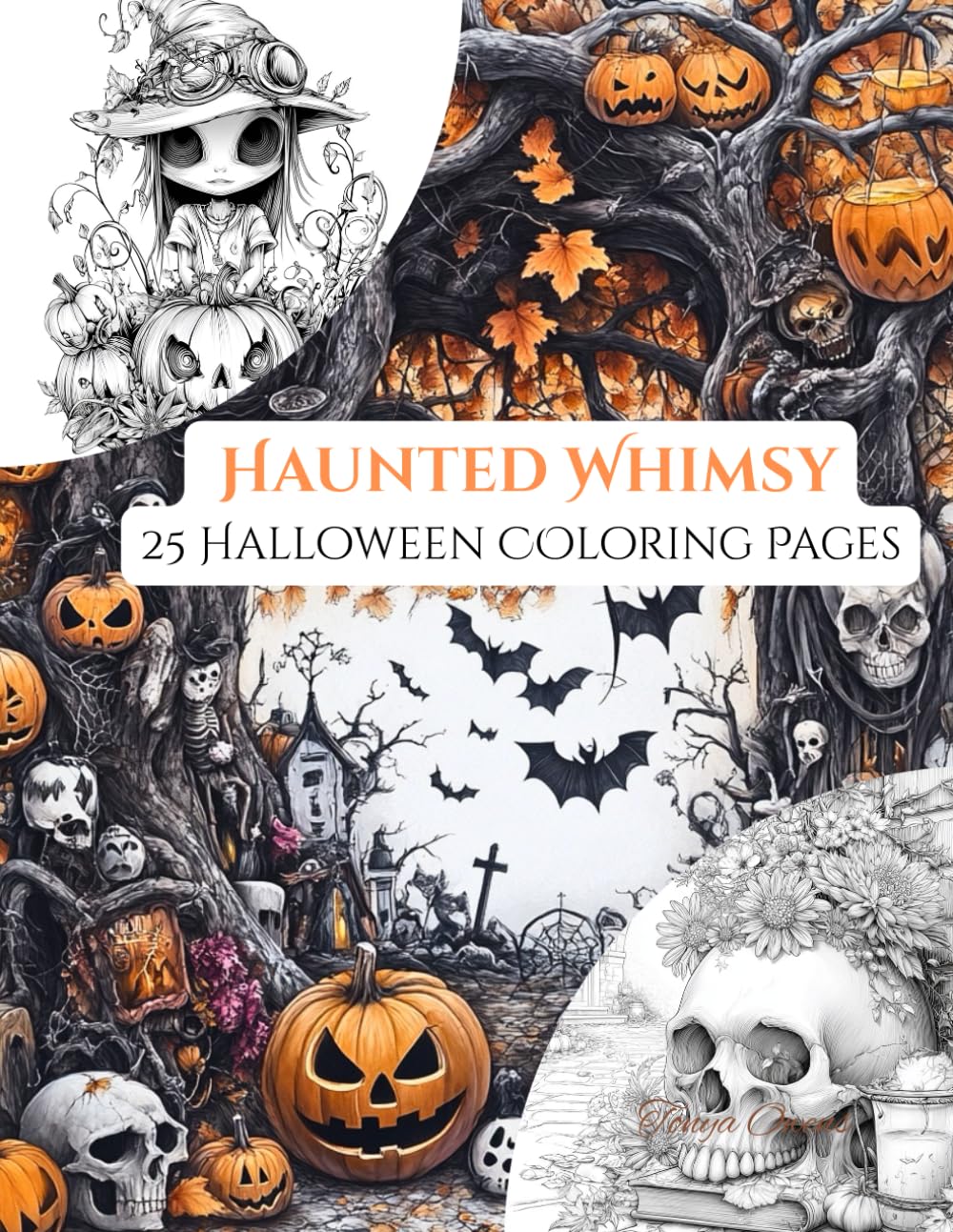 Haunted Whimsy – 25 Spooky & Fun Halloween Coloring Pages Paperback