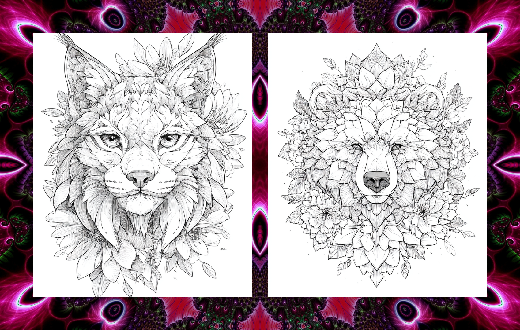 Animal Mandalas - 30 Intricate Animal-Themed Mandala Coloring Pages | Printable Adult Coloring PDF | Instant Download