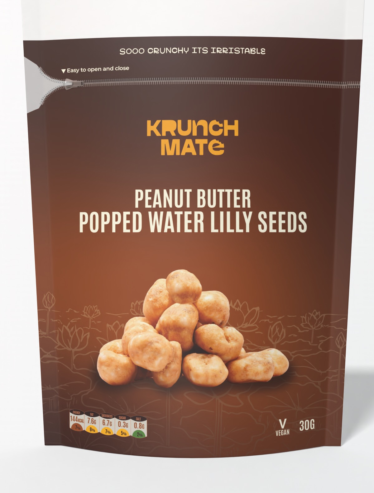 Peanut Butter Popped Water Lily Seeds