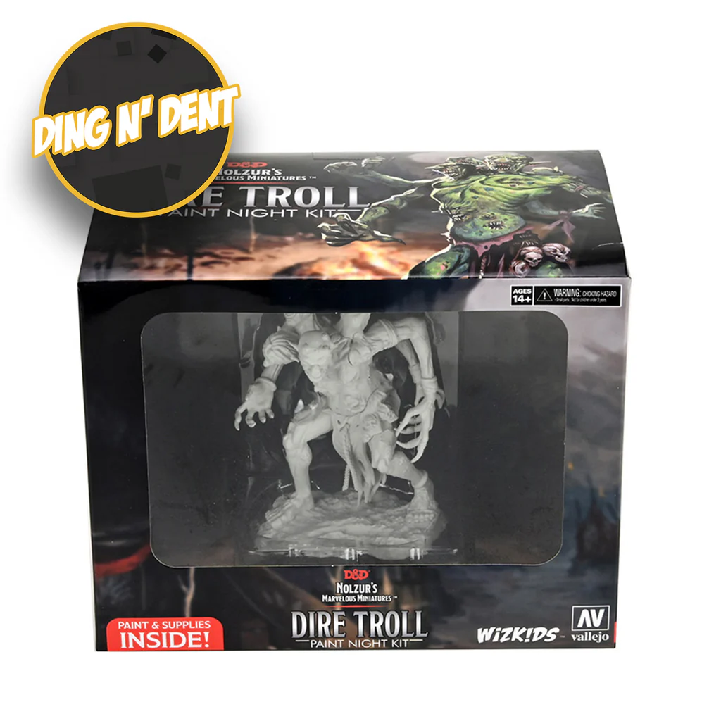 (DING & DENT) Dungeons & Dragons Nolzur's Marvelous Miniatures: Dire Troll - Kit de pintura nocturna