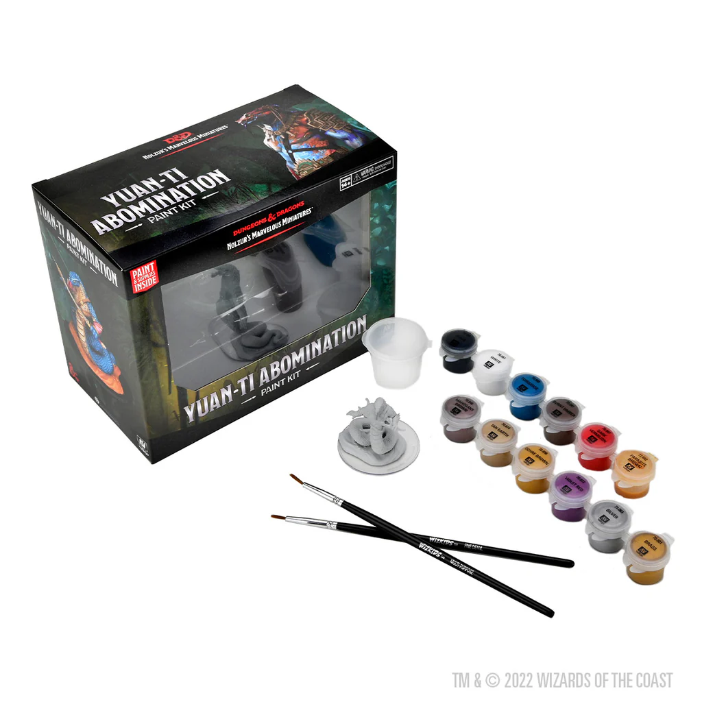 (DING & DENT) Dungeons & Dragons Nolzur's Marvelous Miniatures: Kit de pintura - Abominación Yuan-ti