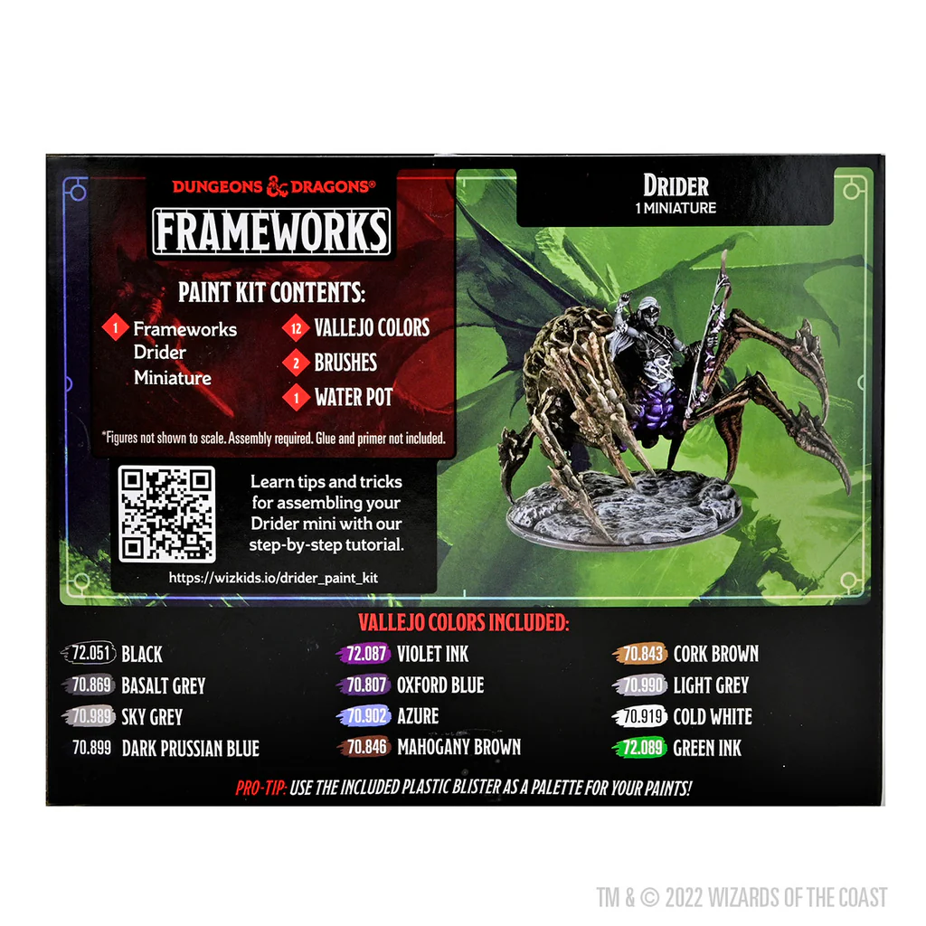 (DING & DENT) D&D Frameworks: Kit de pintura - Drider
