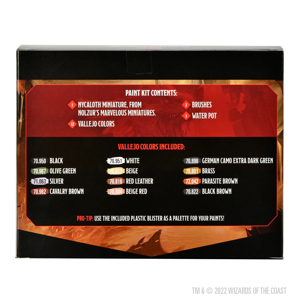 (DING & DENT) Kit de pintura de miniaturas maravillosas de Nolzur para Dungeons & Dragons - Nycaloth