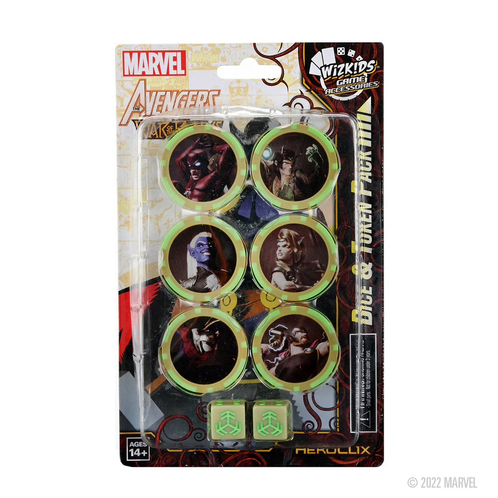 Marvel HeroClix: Paquete de dados y fichas de Avengers War of the Realms