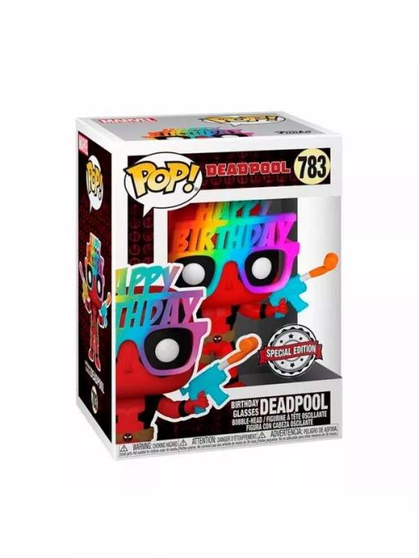 Funko Pop! Vinyl (Exc) Deadpool con gafas de cumpleaños 783 (Exc) - Marvel