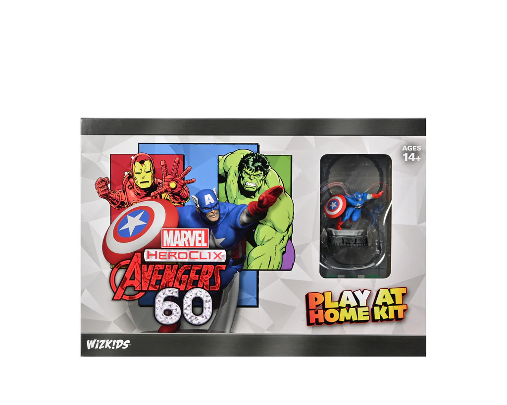 Marvel Heroclix: Kit de Juego en Casa del 60 Aniversario de los Vengadores Capitán América