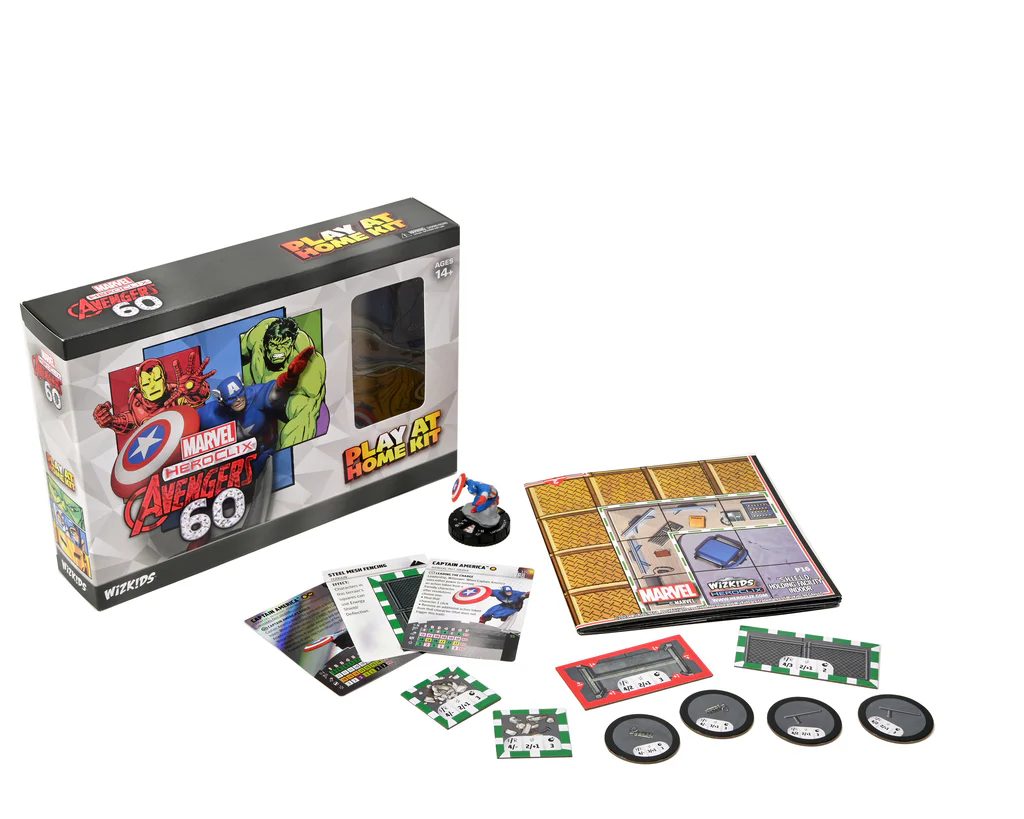 Marvel Heroclix: Kit de Juego en Casa del 60 Aniversario de los Vengadores Capitán América