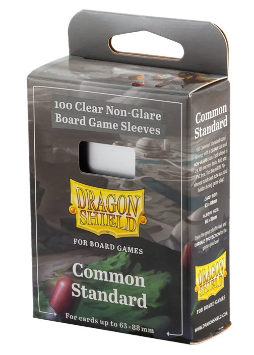 Dragon Shield Board Game Sleeves - Clear/NonGlare - Common Standard 100ct.