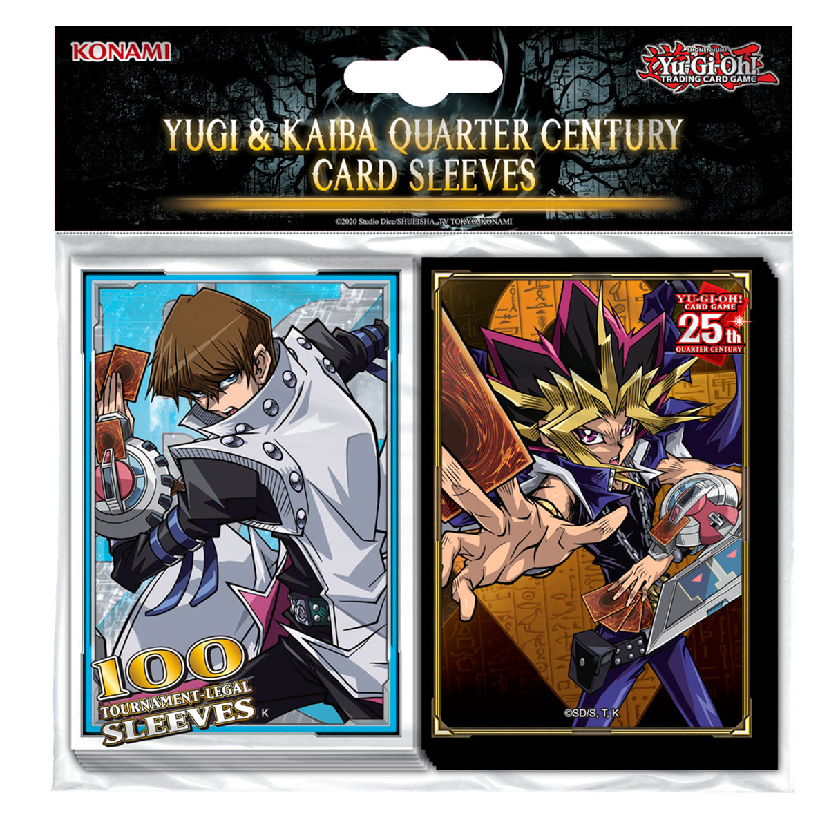 Yu-Gi-Oh! TCG: Yugi & Kaiba Quarter Century Card Sleeves Pack 100ct. 50/50