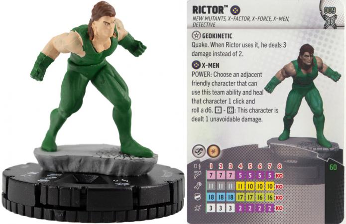 Rictor 009 Common Deadpool Weapon X Heroclix