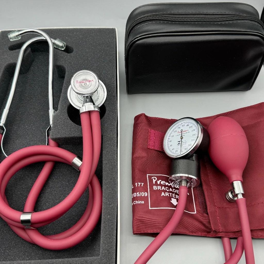 Estetoscópio Duplo Rappaport Premium + Esfigmomanômetro PREMIUM 