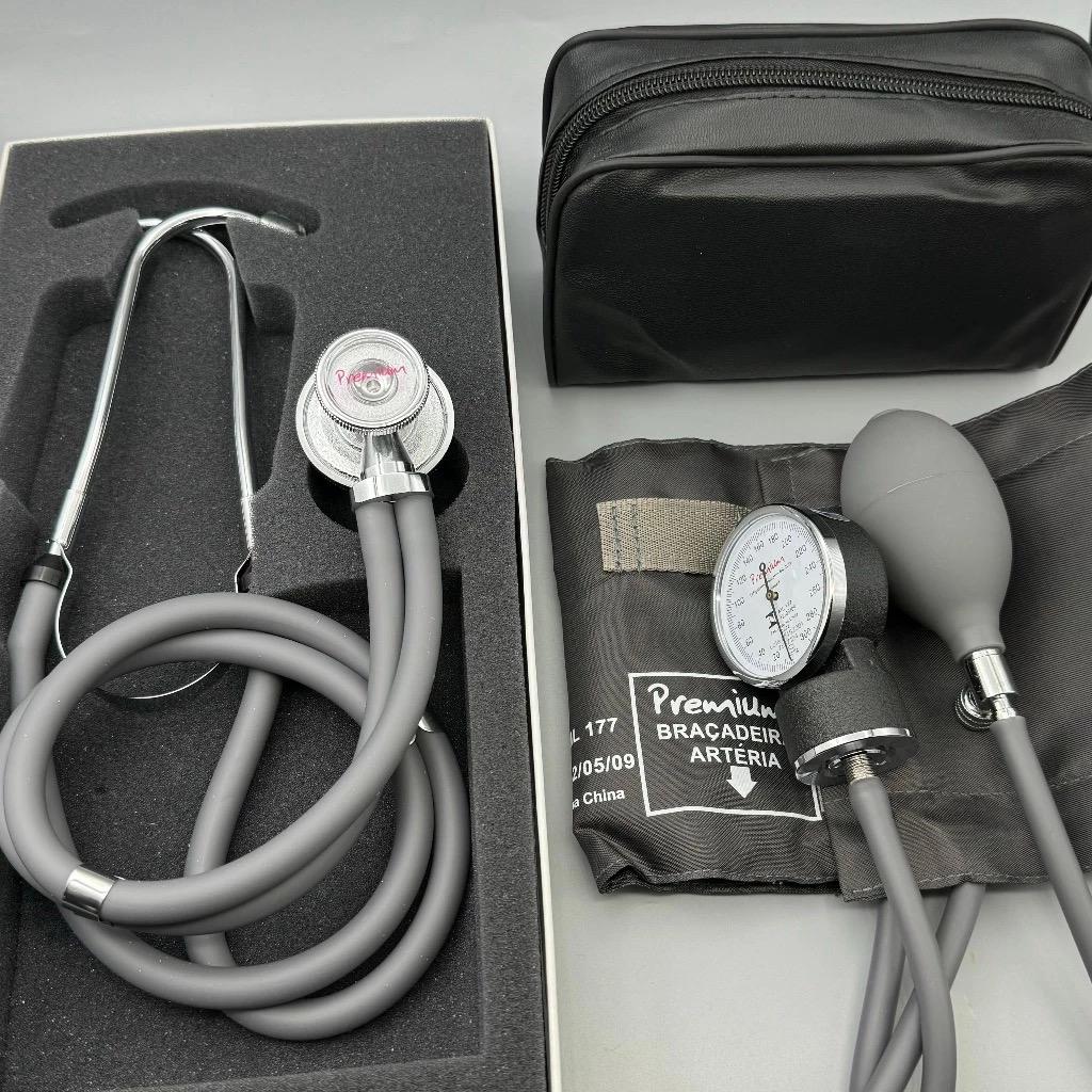 Estetoscópio Duplo Rappaport Premium + Esfigmomanômetro PREMIUM 
