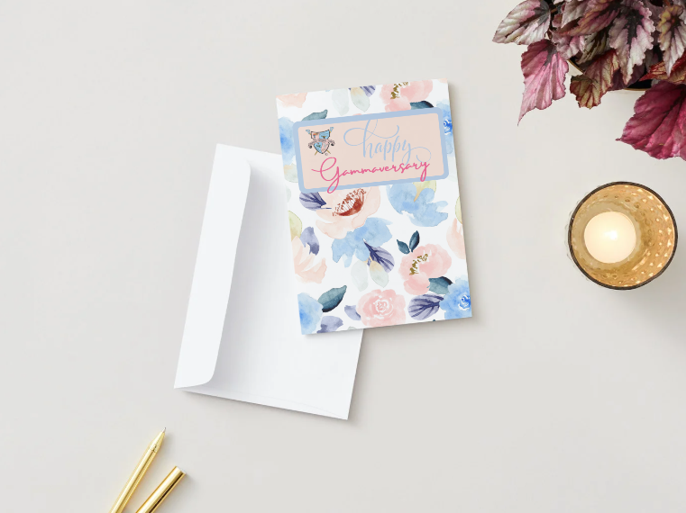 Floral Anniversary Greeting Card
