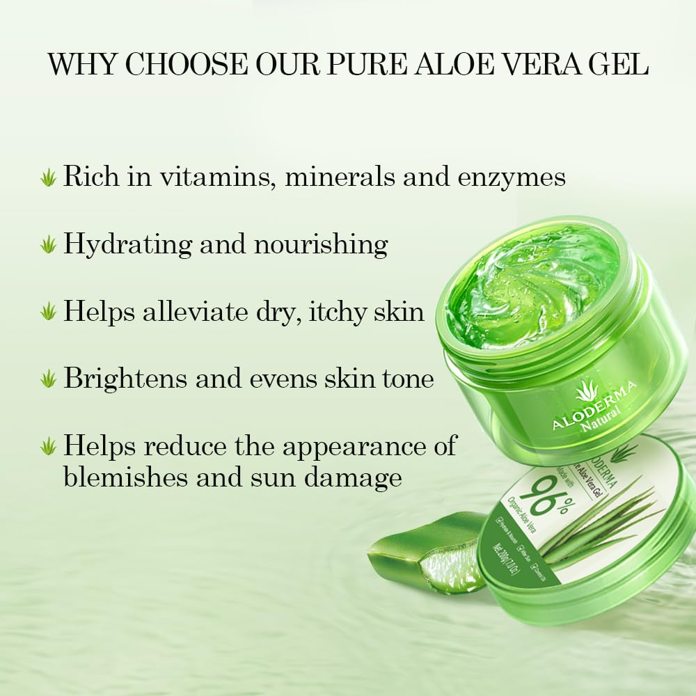 Aloderma Aloe Vera Gel 200ml Organic & Pure