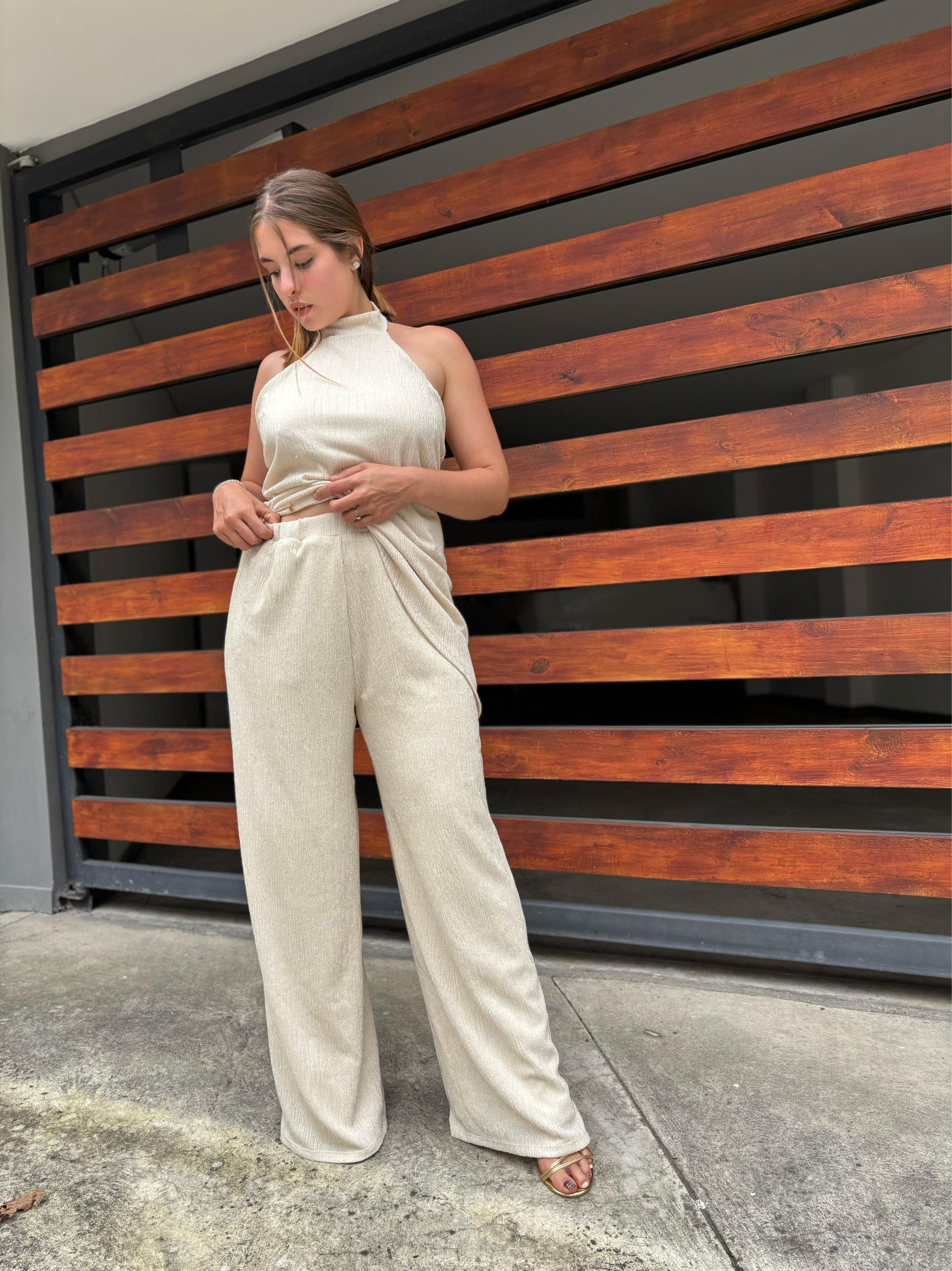 Conjunto Asimétrico Beige