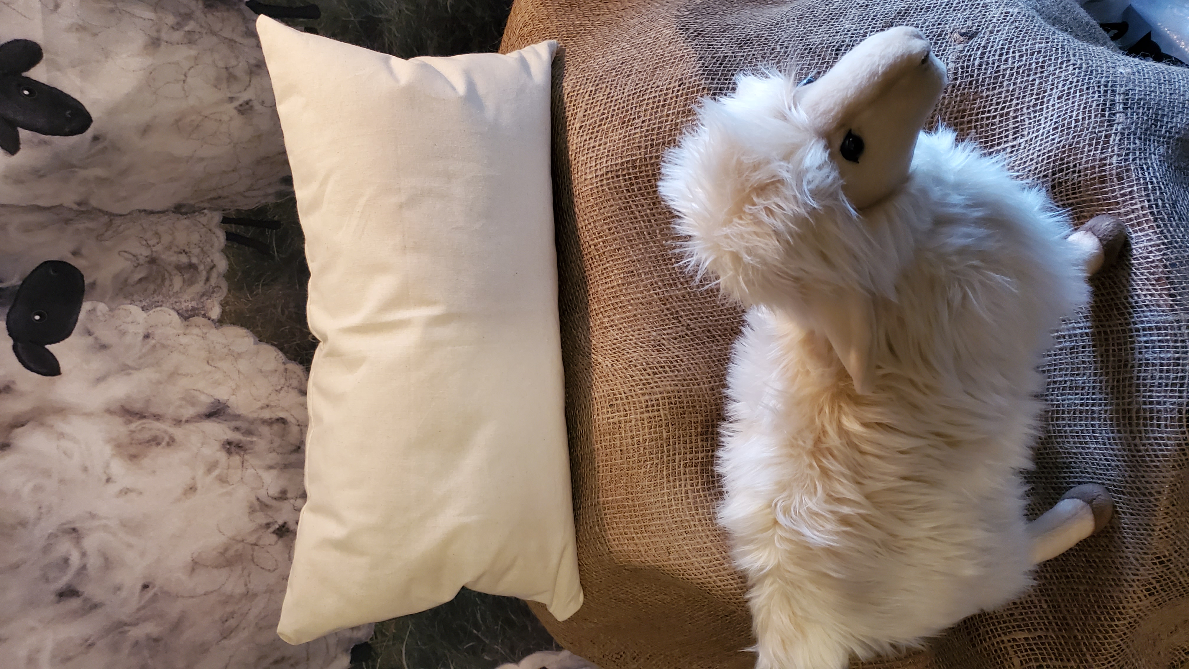Eco-Luxury Wool filled travel pillow