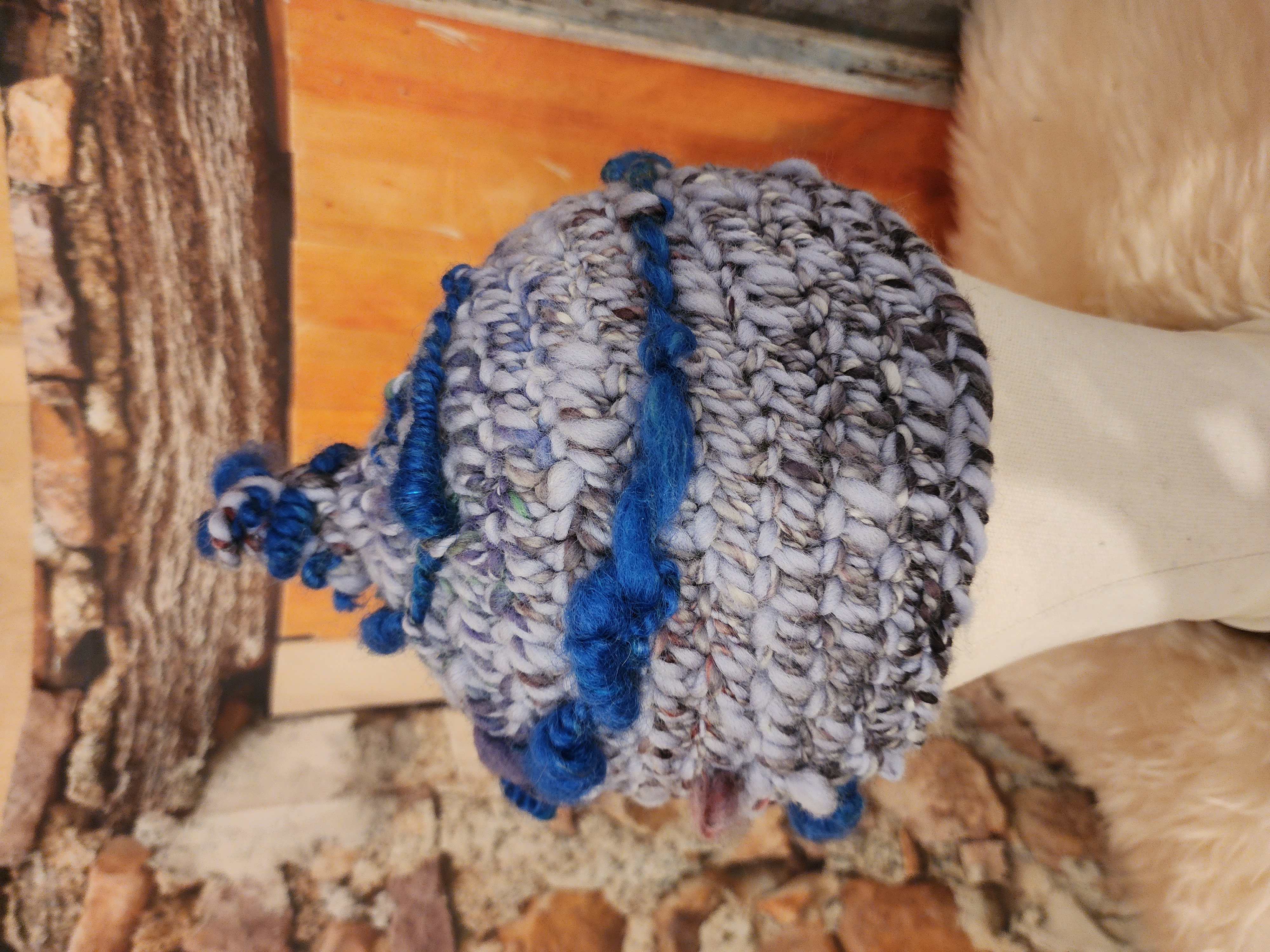 Hand-Spun Green Art Yarn