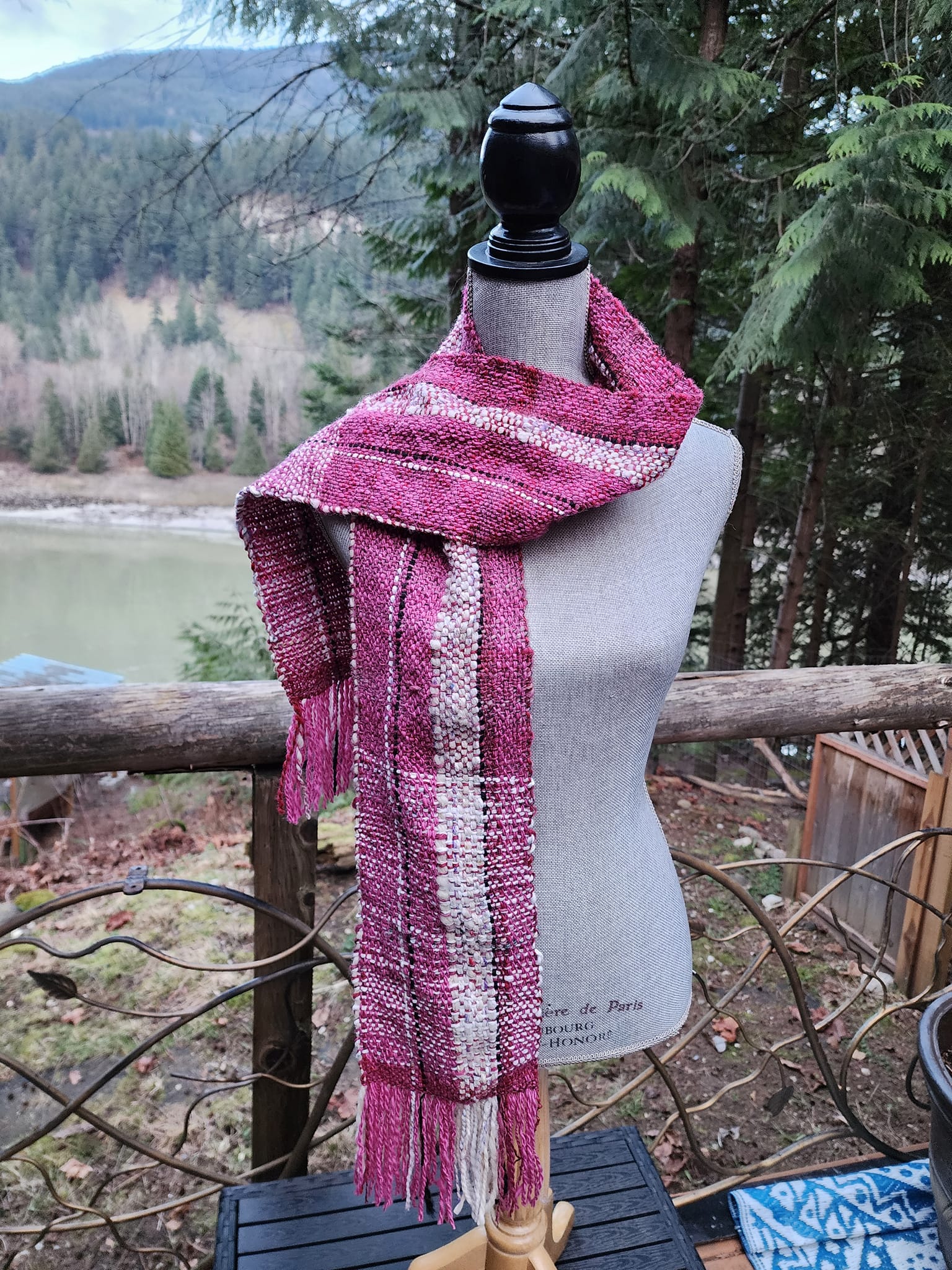 Hand-spun Blue Yarn