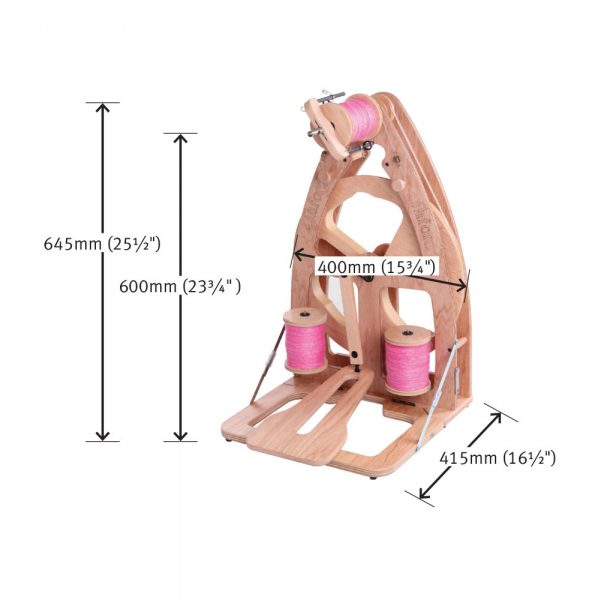 Joy 2 single treadle Wooden Spinning Wheel