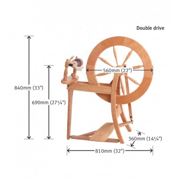 Ashford traditional double drive spinning wheel