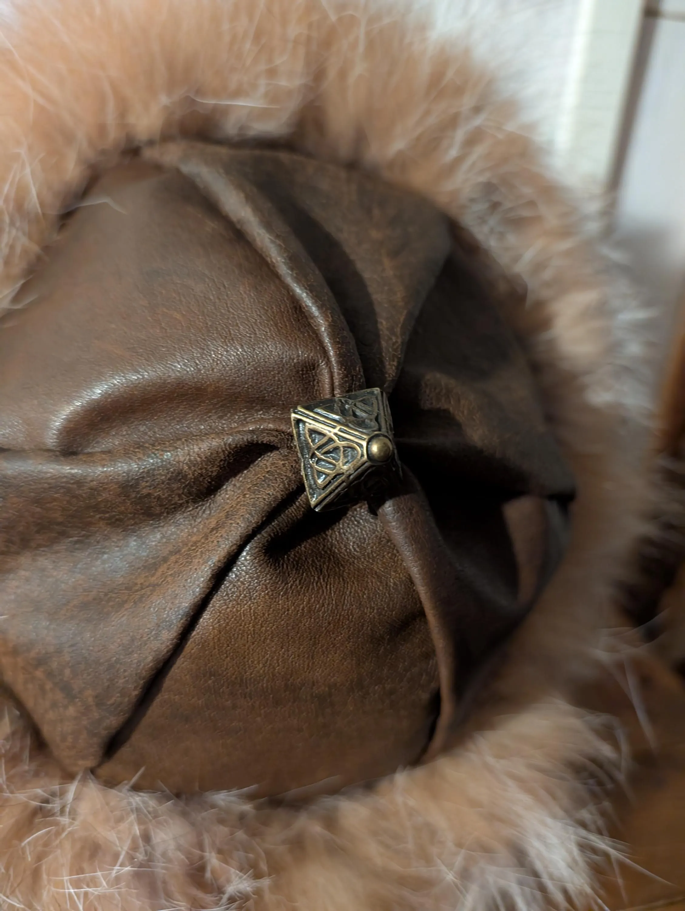 Mongolian, Cossack, Norse, Viking, Mongolian style fox fur hat