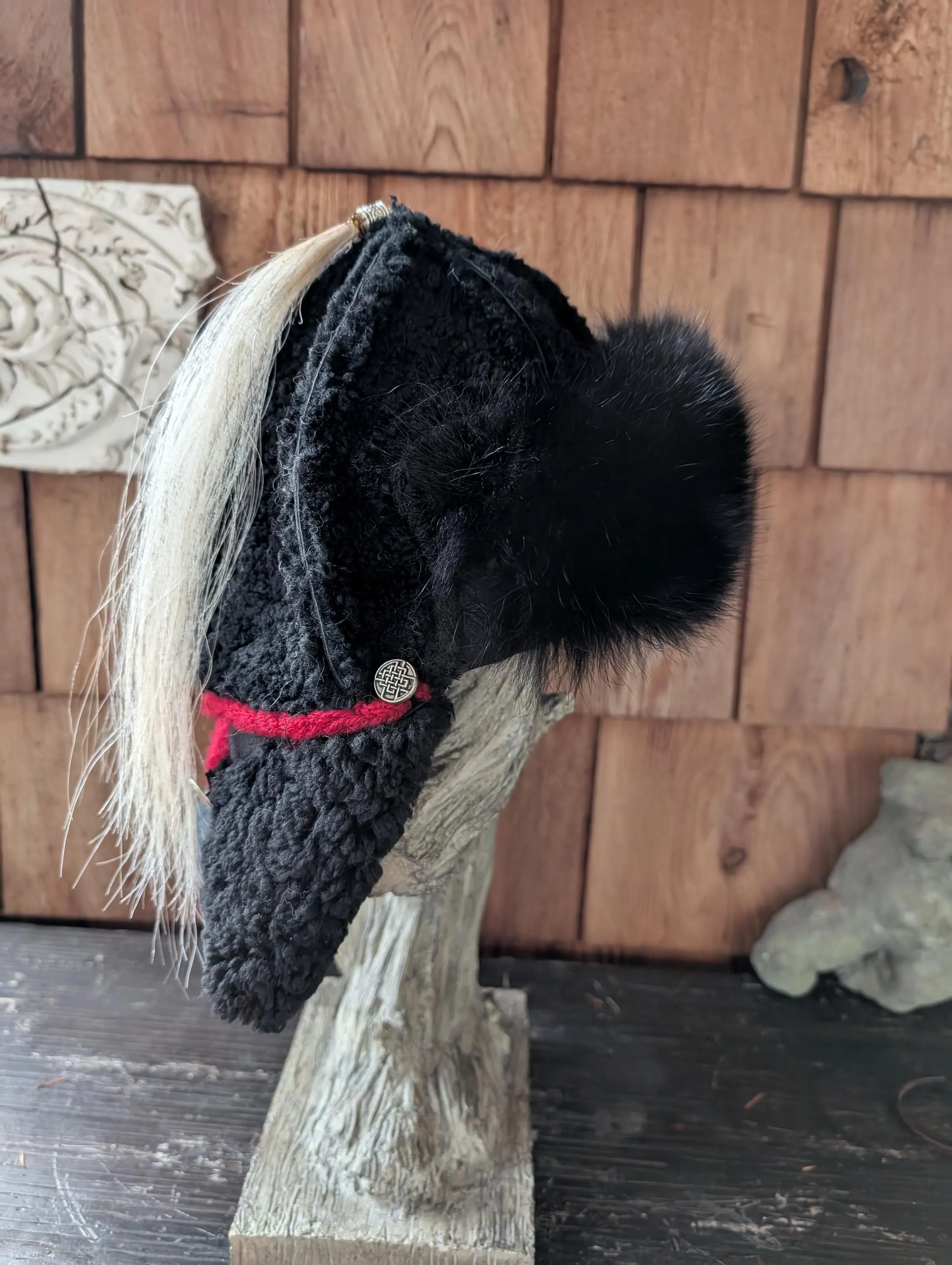 Mongolian, Cossack, Norse, Viking, Mongolian style fox fur and Persian lamb