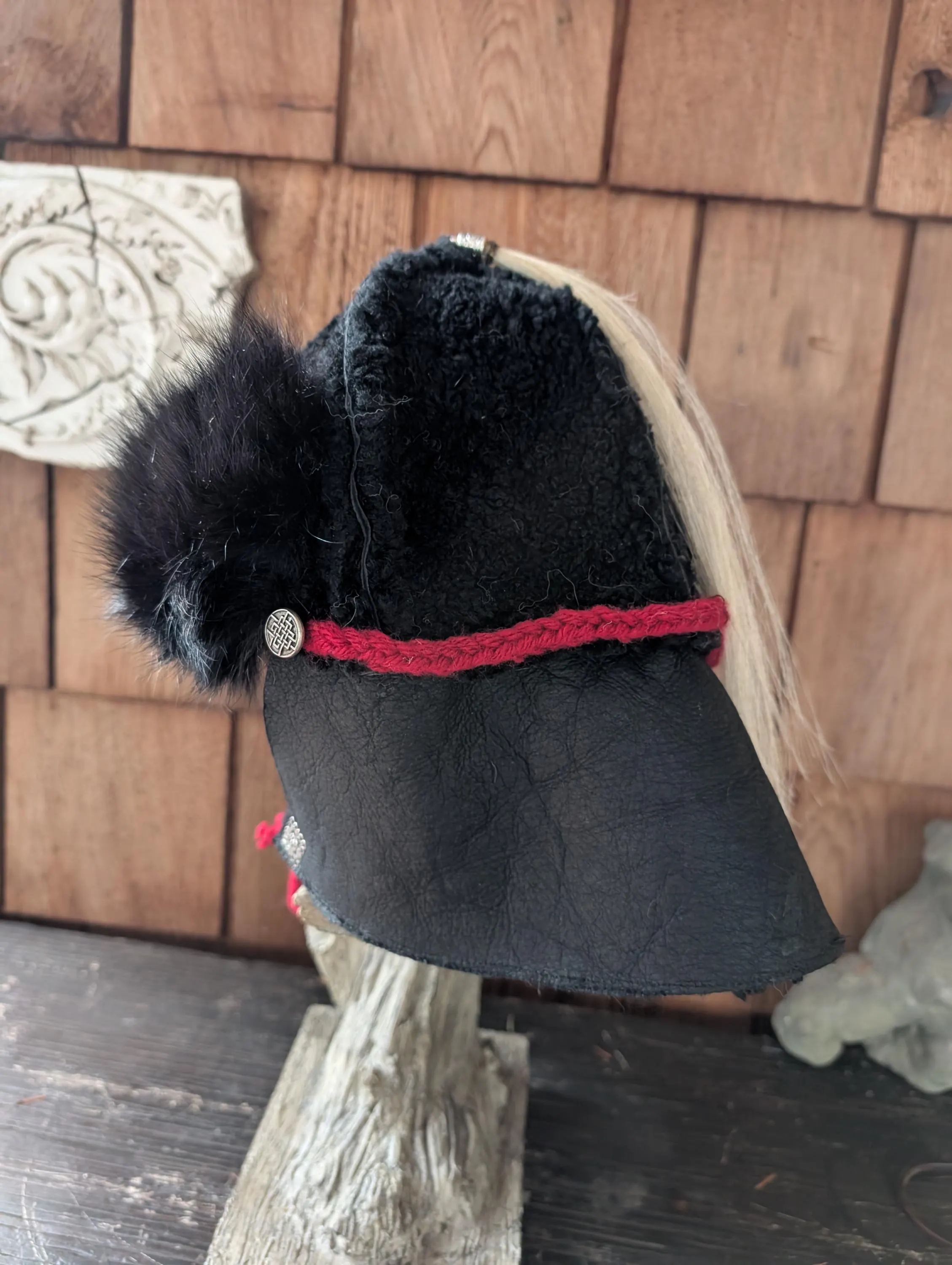 Mongolian, Cossack, Norse, Viking, Mongolian style fox fur and Persian lamb