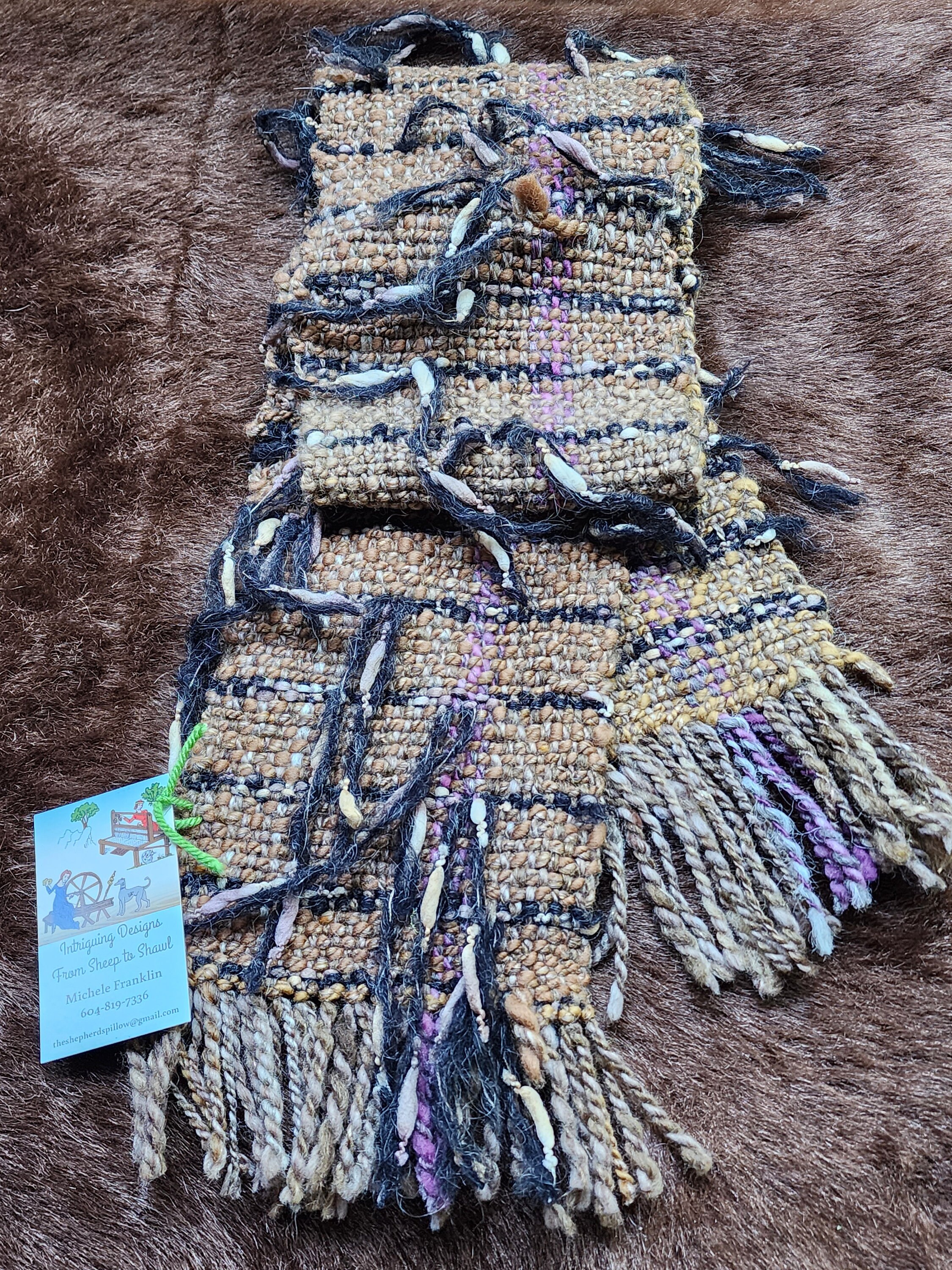 Handspun, Handwoven Scarf