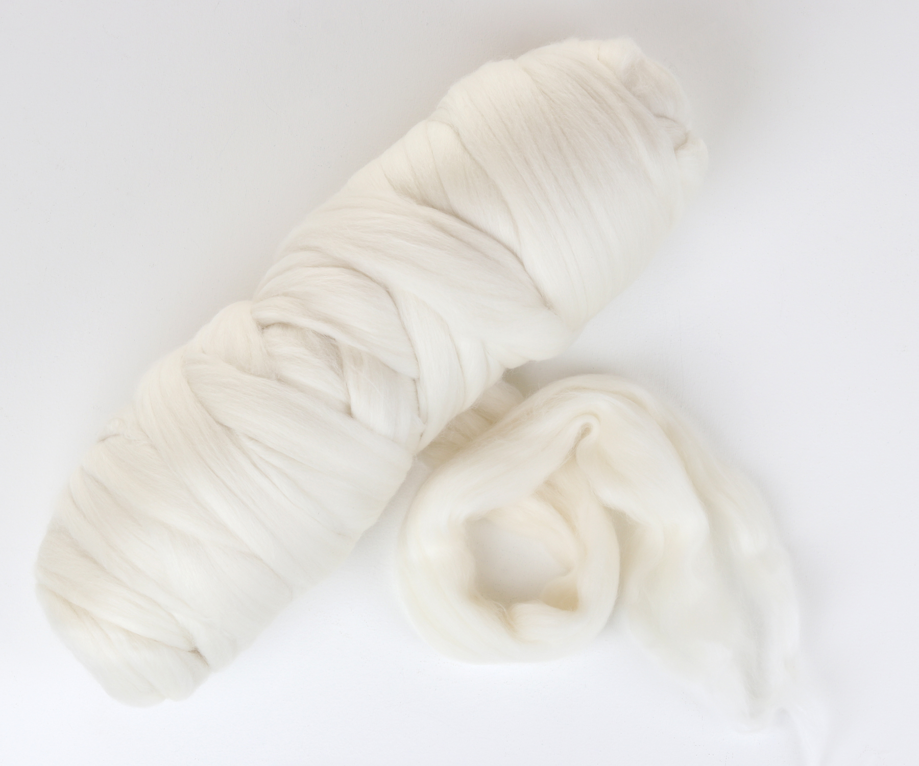 White Super Fine Merino Top – 19 Micron