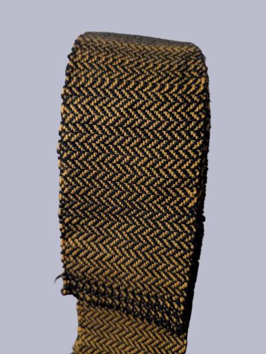 Handwoven cotton and wool herringbone viking leg wraps