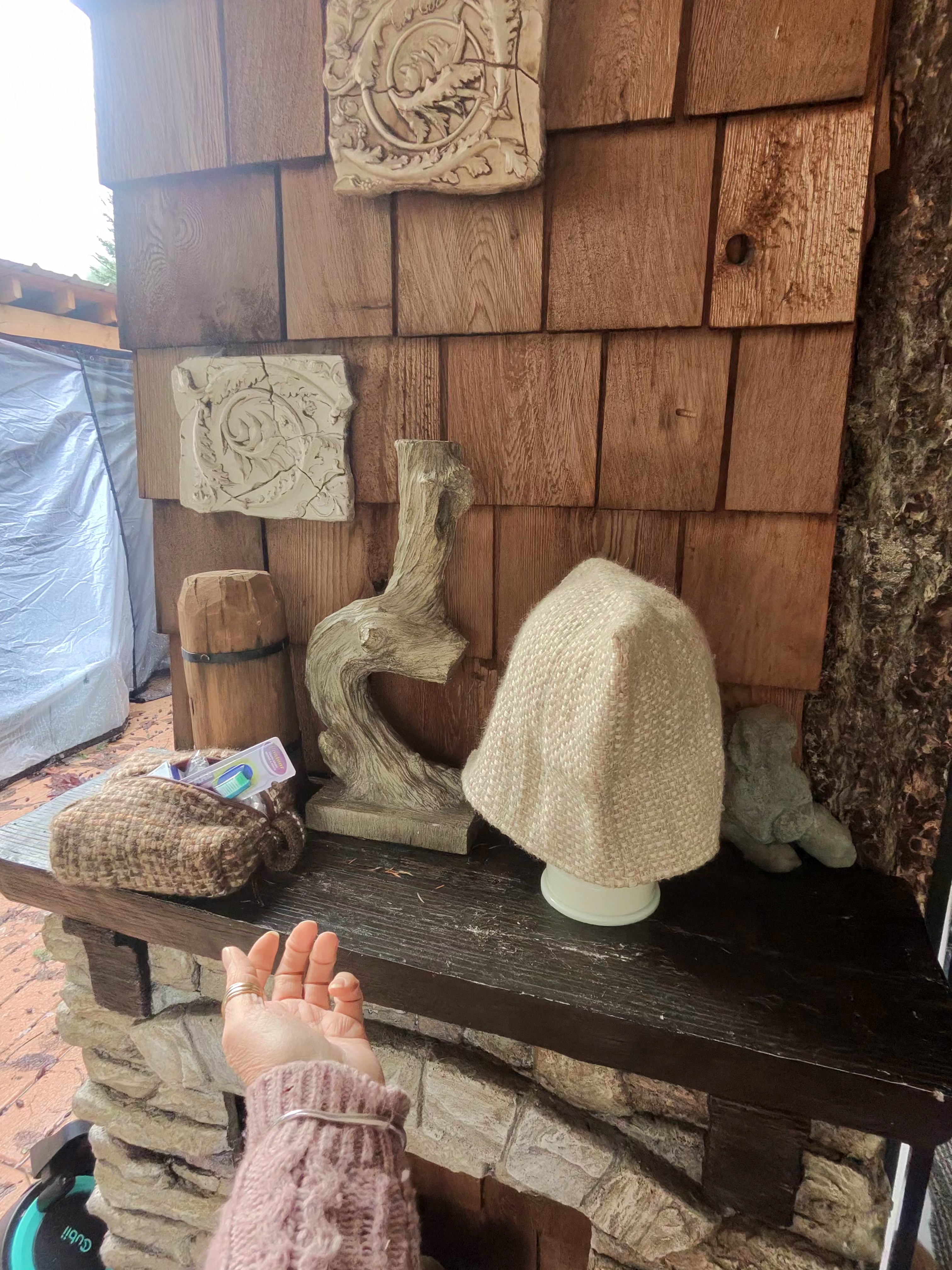 Medieval handspun and woven linen and silk coif