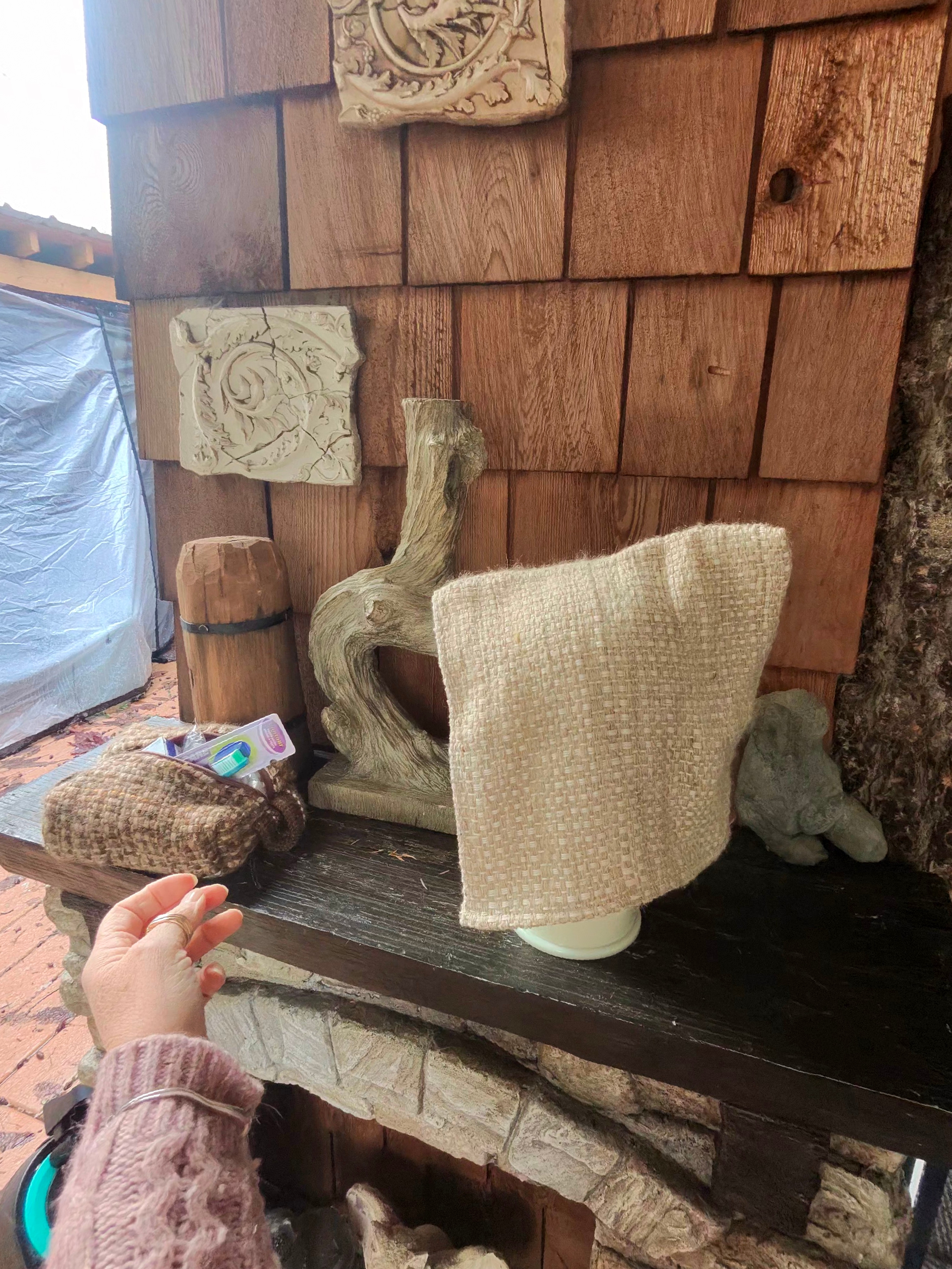 Medieval handspun and woven linen and silk coif