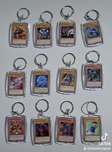 Yu Gi Oh, llaveros acrilicos.