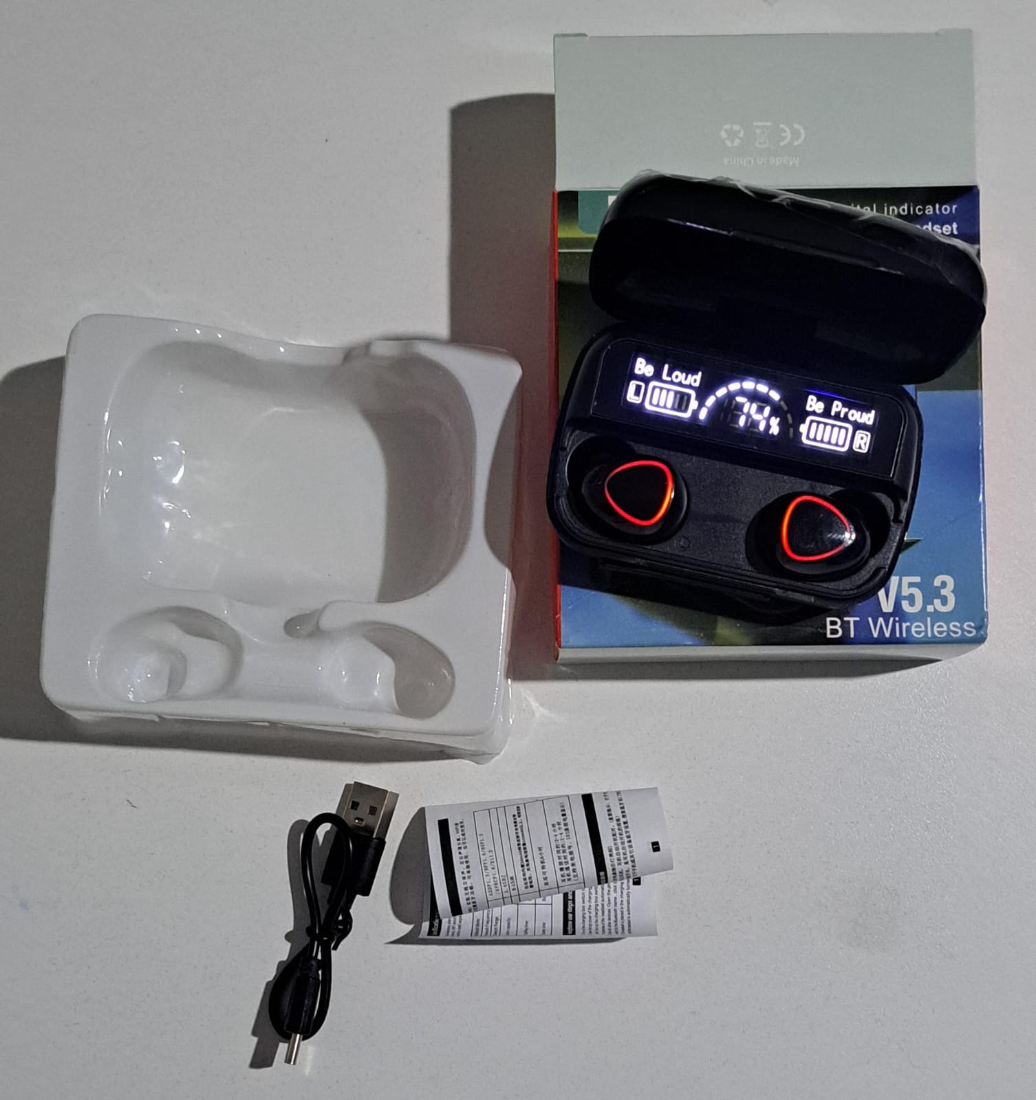 Auriculares Inalámbricos M10 TWS, resistente al agua, sirve como powerbank