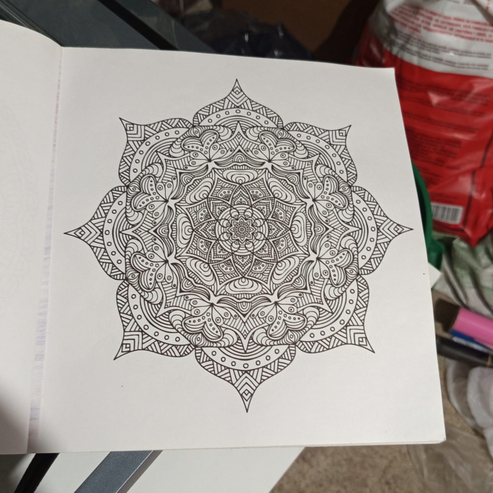 Libro para pintar mandalas, relajante