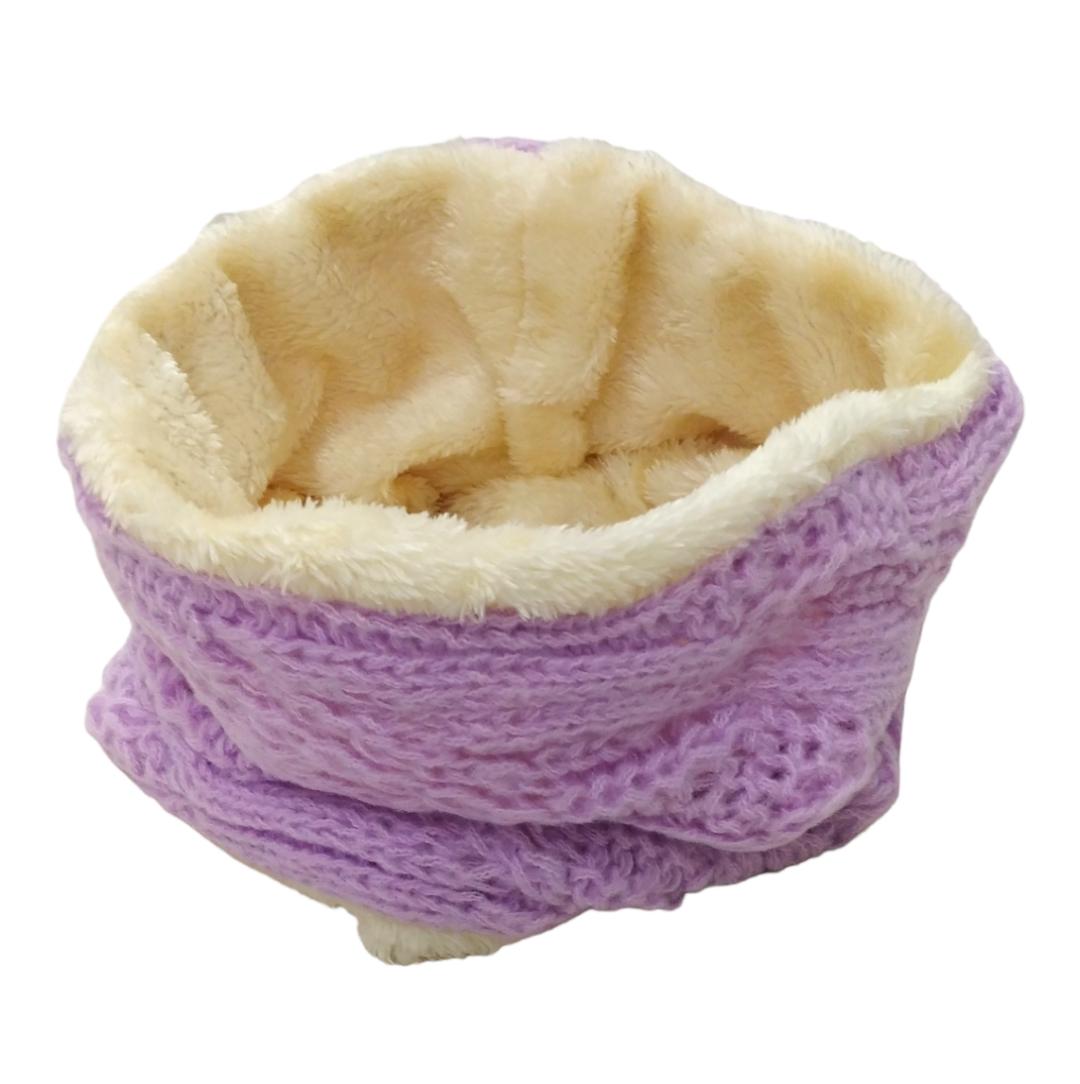 Cuello invierno punto simple, interior forrado