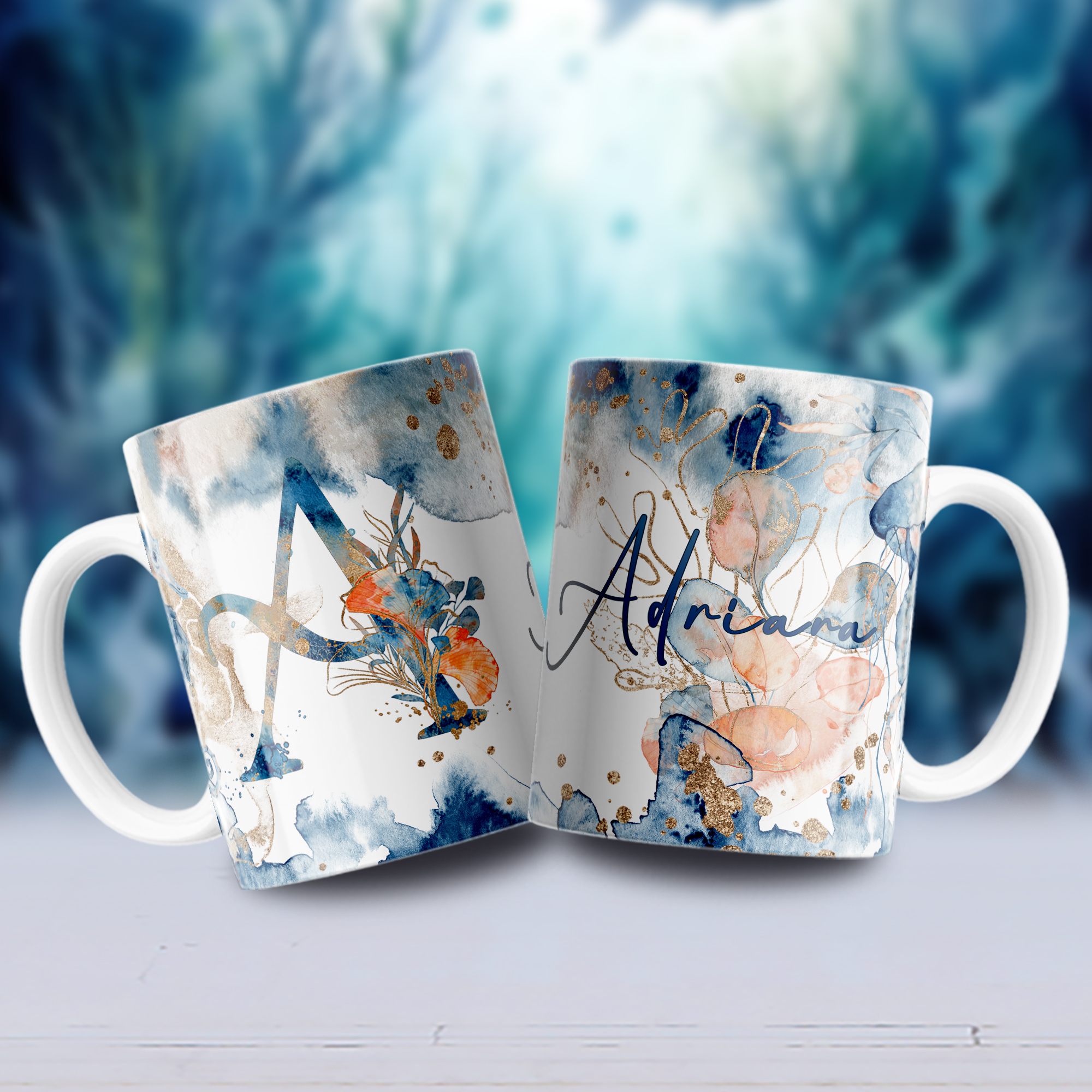 Tazas Alfabeto, Varios diseños a eleccion, de la A a la Z