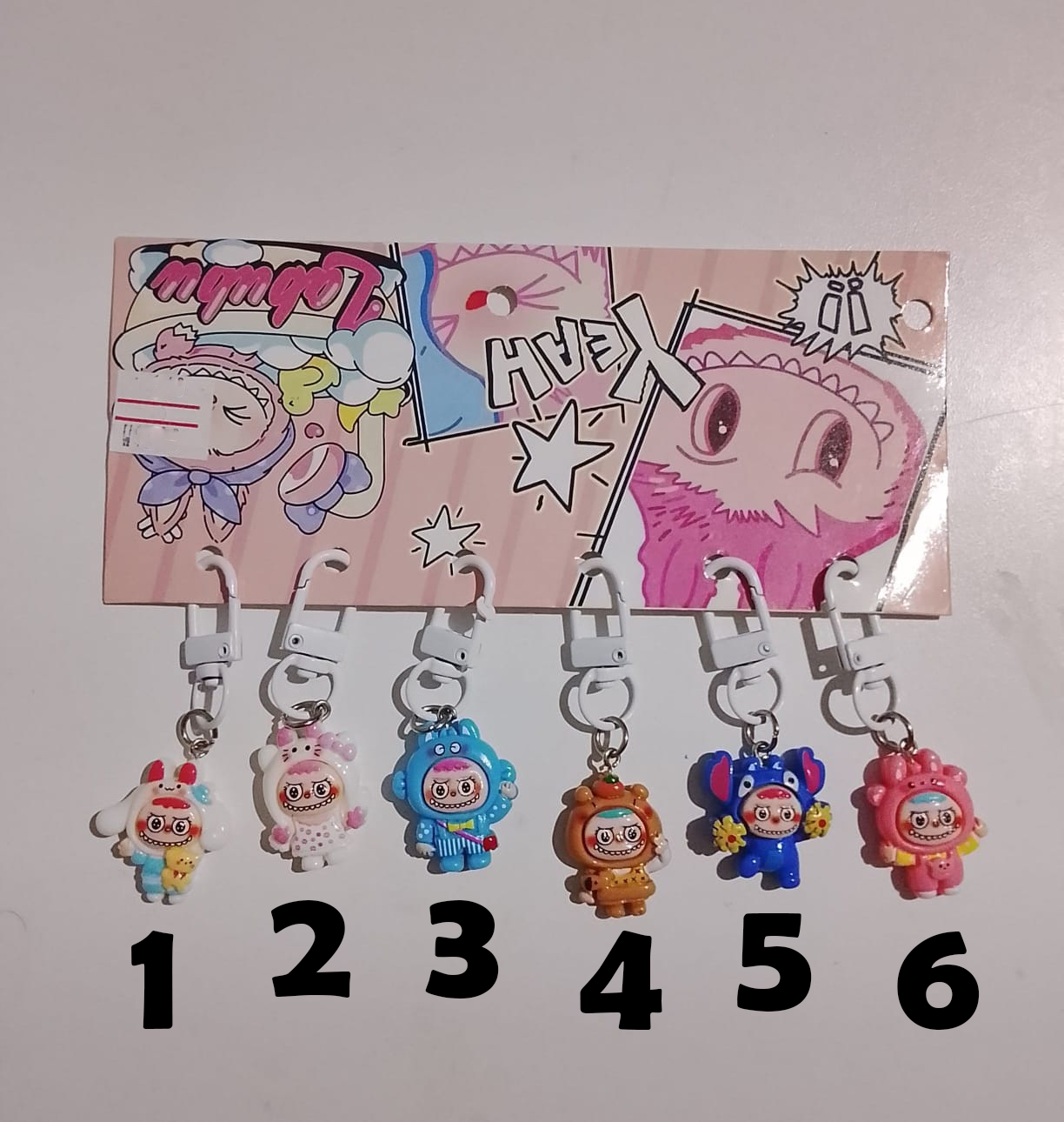 La bubu llaveros, precio por unidad