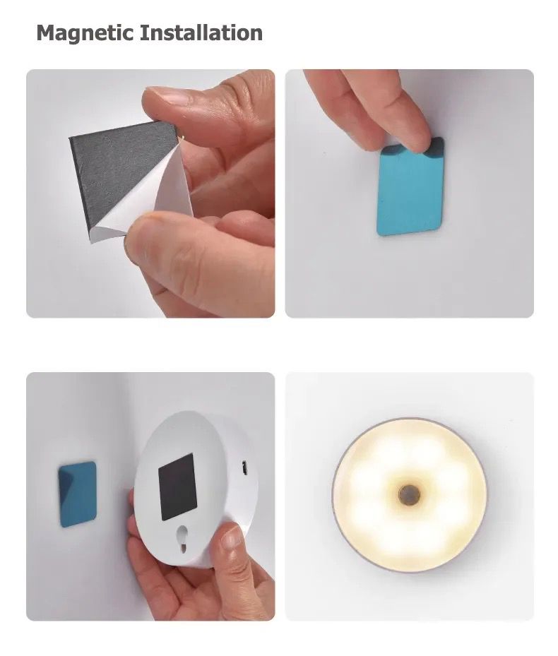 Luz con sensor recargable USB con iman