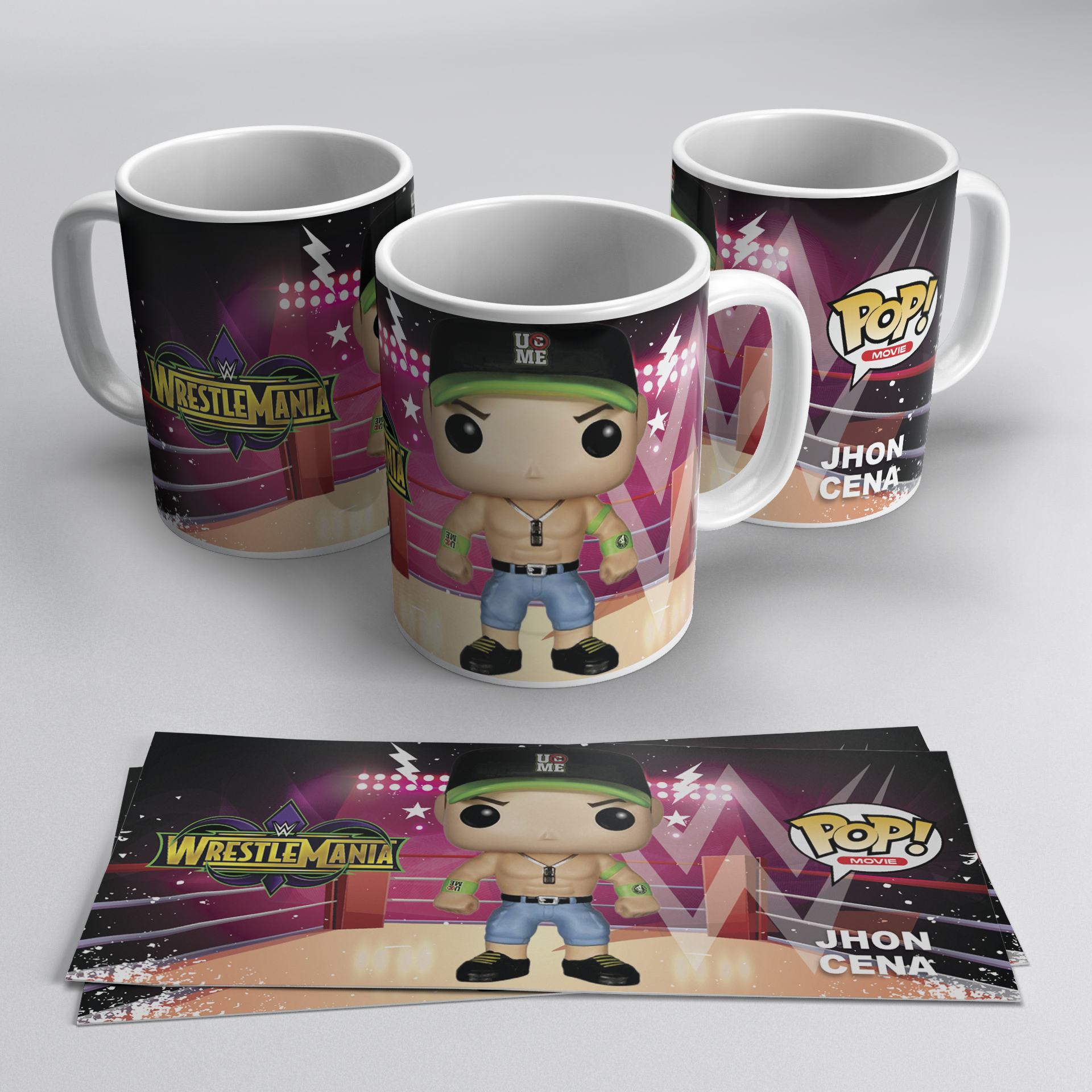 Luchadores mixtos [FUNKOS], tazas ceramicas