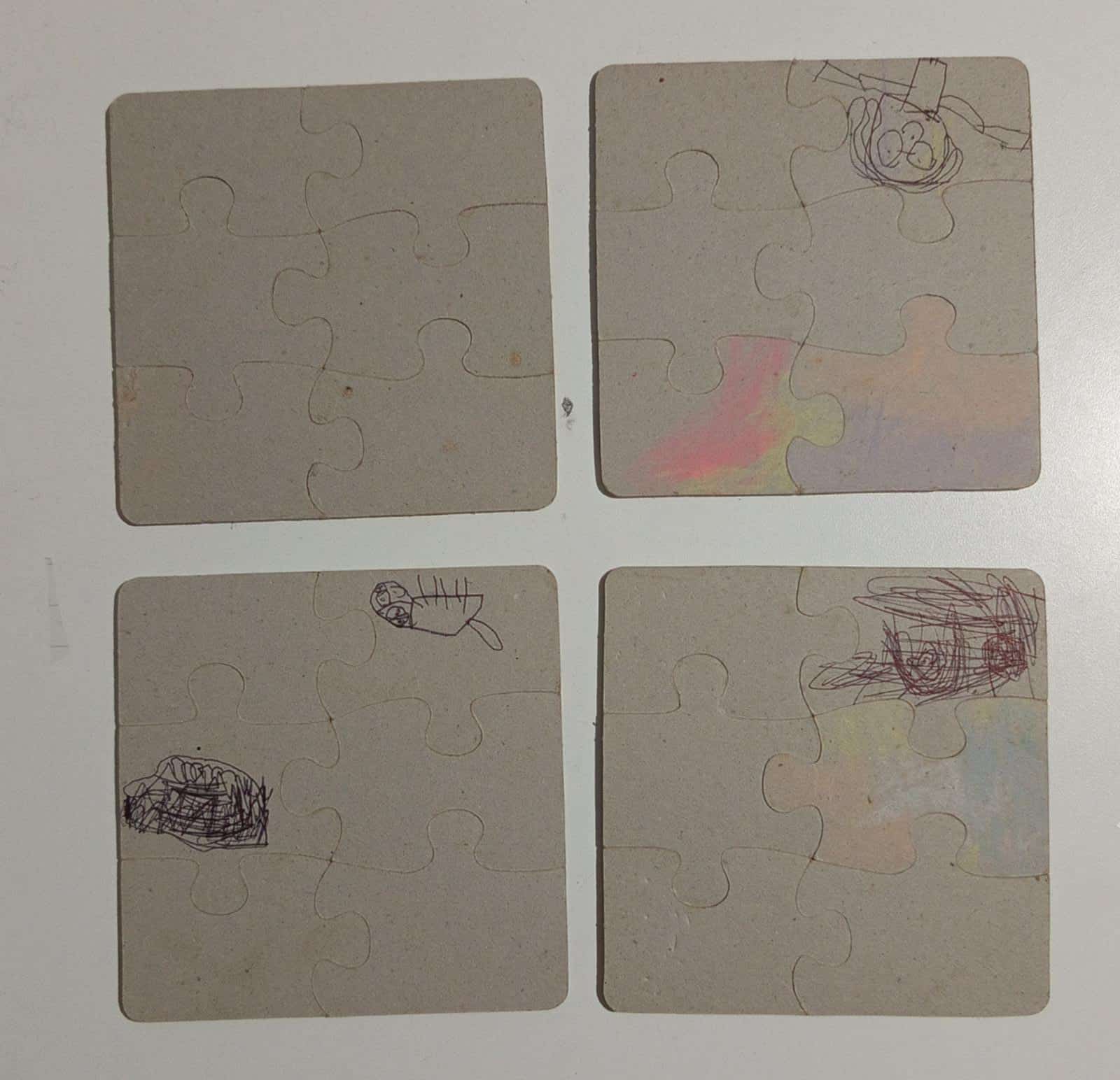 4 Puzzles de 6 piezas, Catón duro.