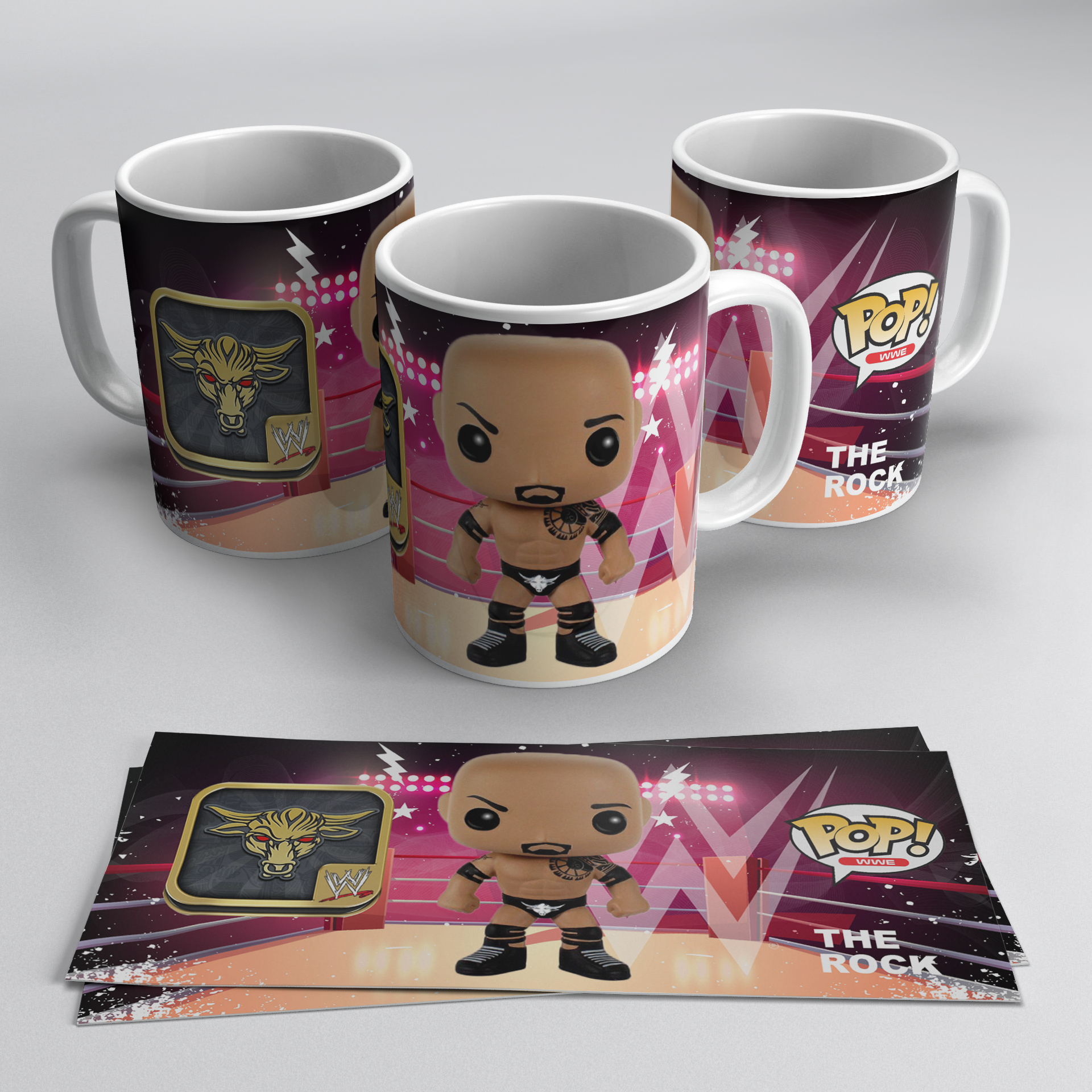 Luchadores mixtos [FUNKOS], tazas ceramicas