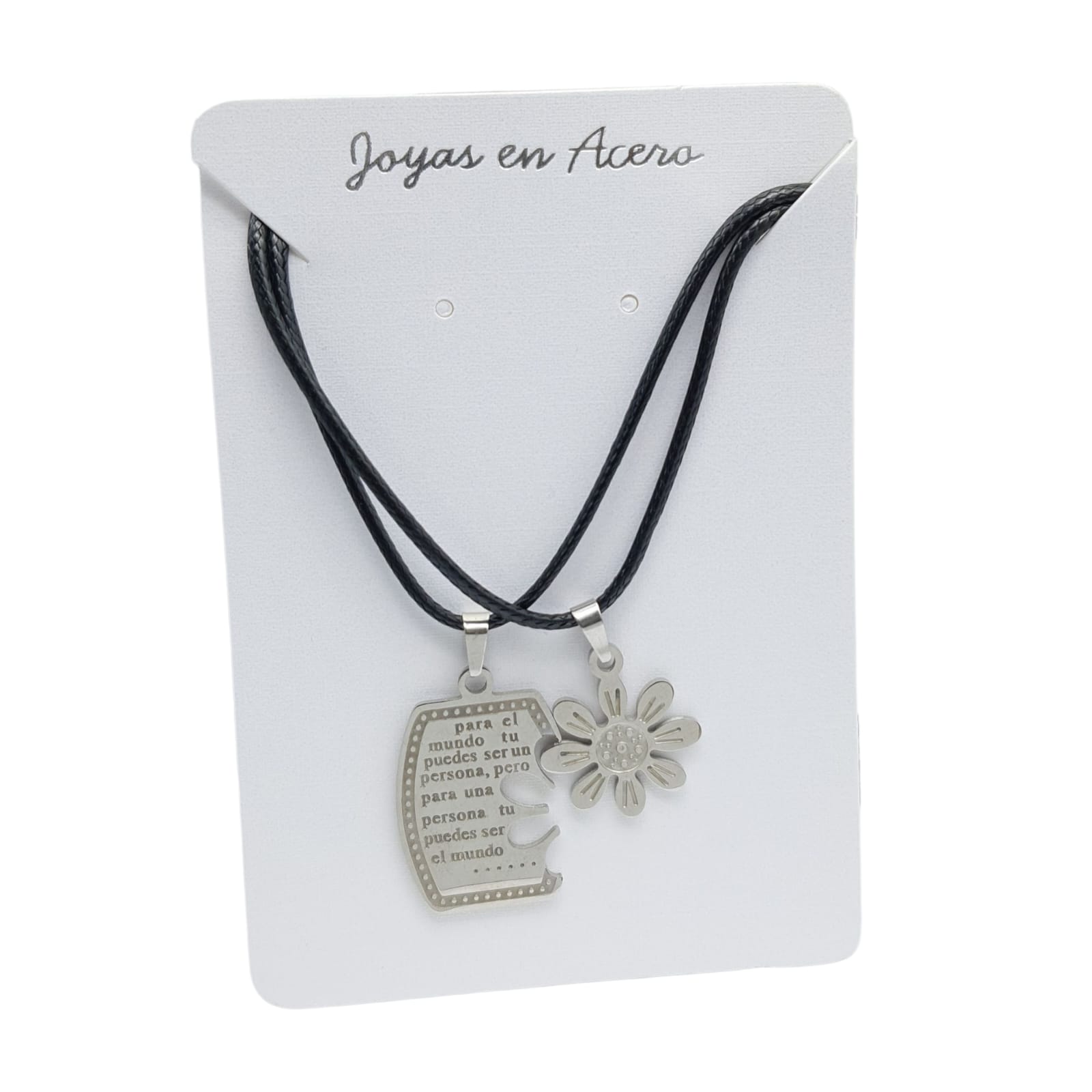 Collares compartidos para parejas [Chapita + flor]