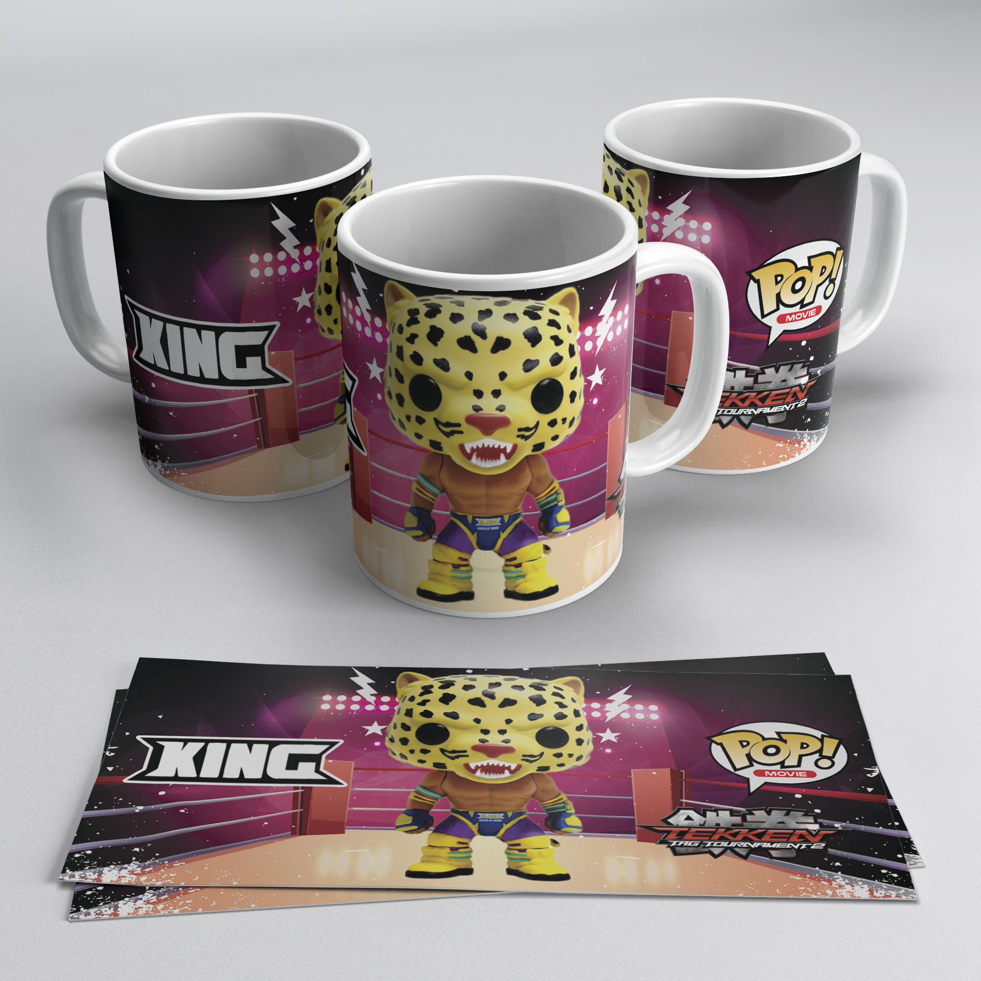 Luchadores mixtos [FUNKOS], tazas ceramicas