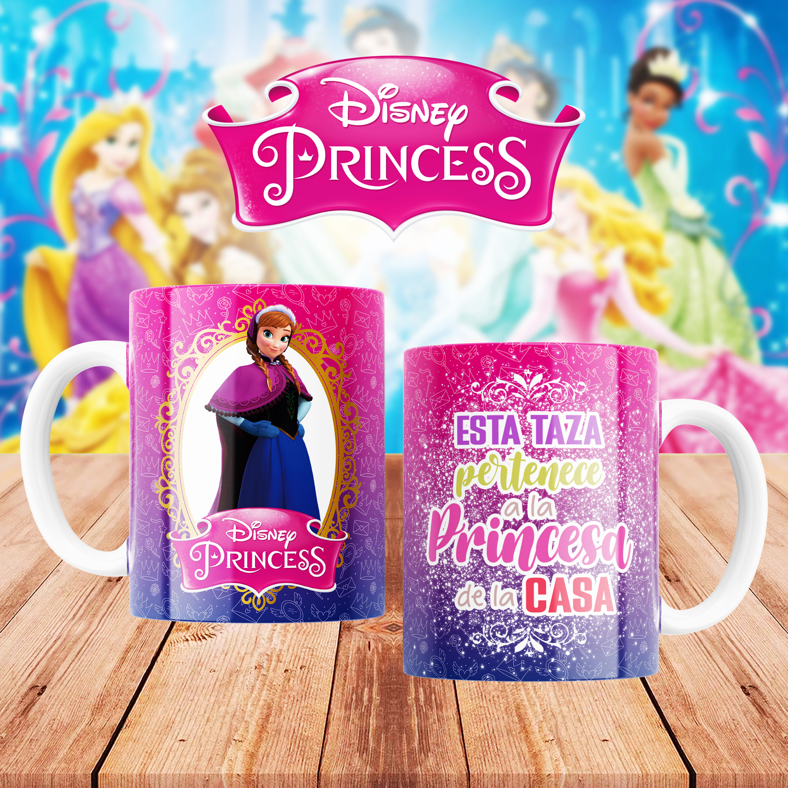 Esta taza pertenece (Princesas)