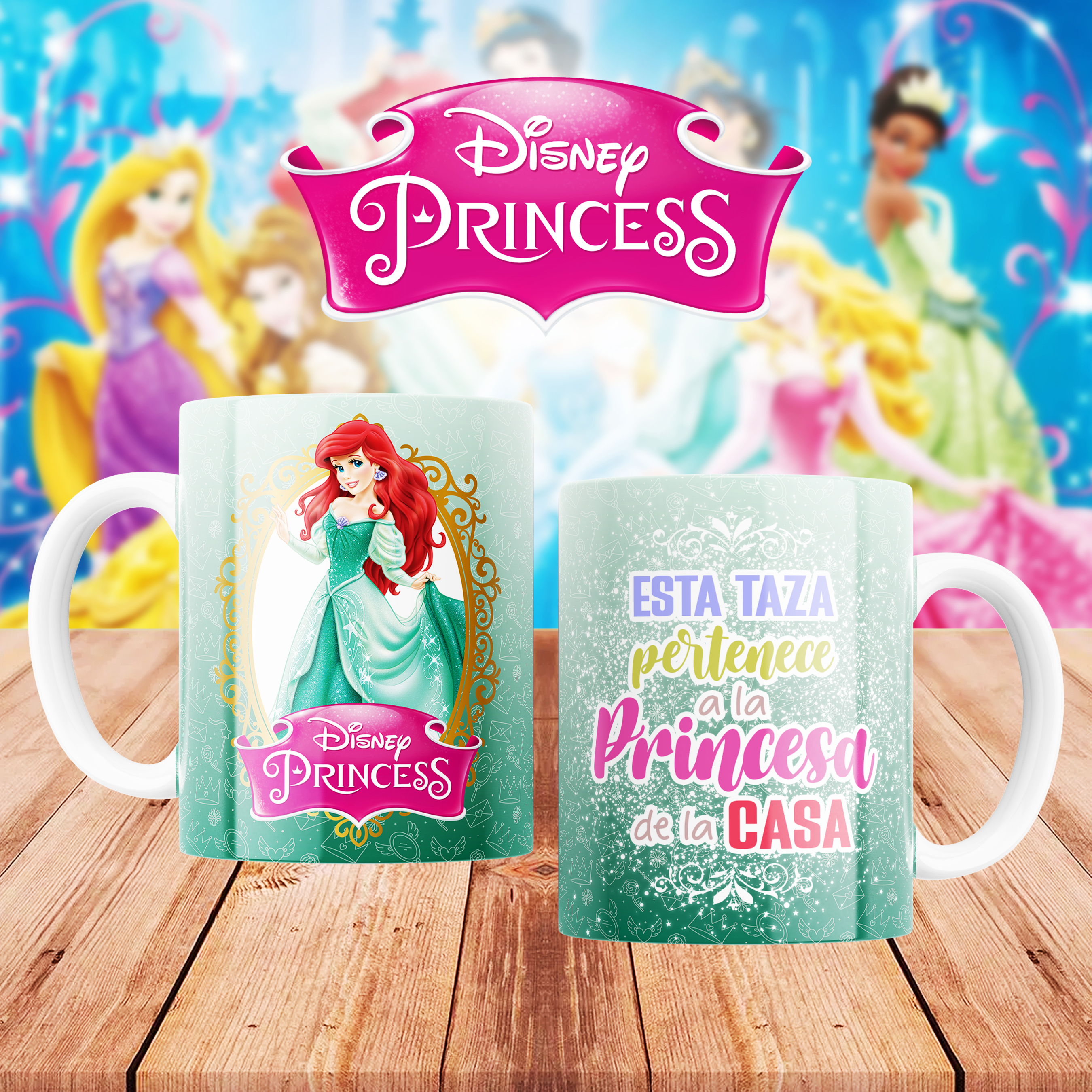 Esta taza pertenece (Princesas)