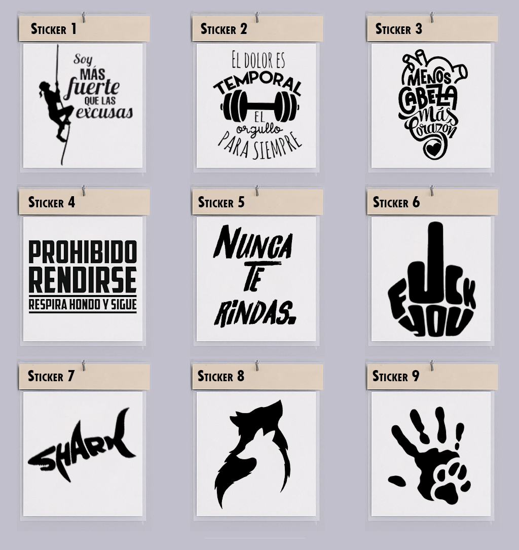 Stickers decorativos, exterior e interior, cualquier superficie lisa - 15cm