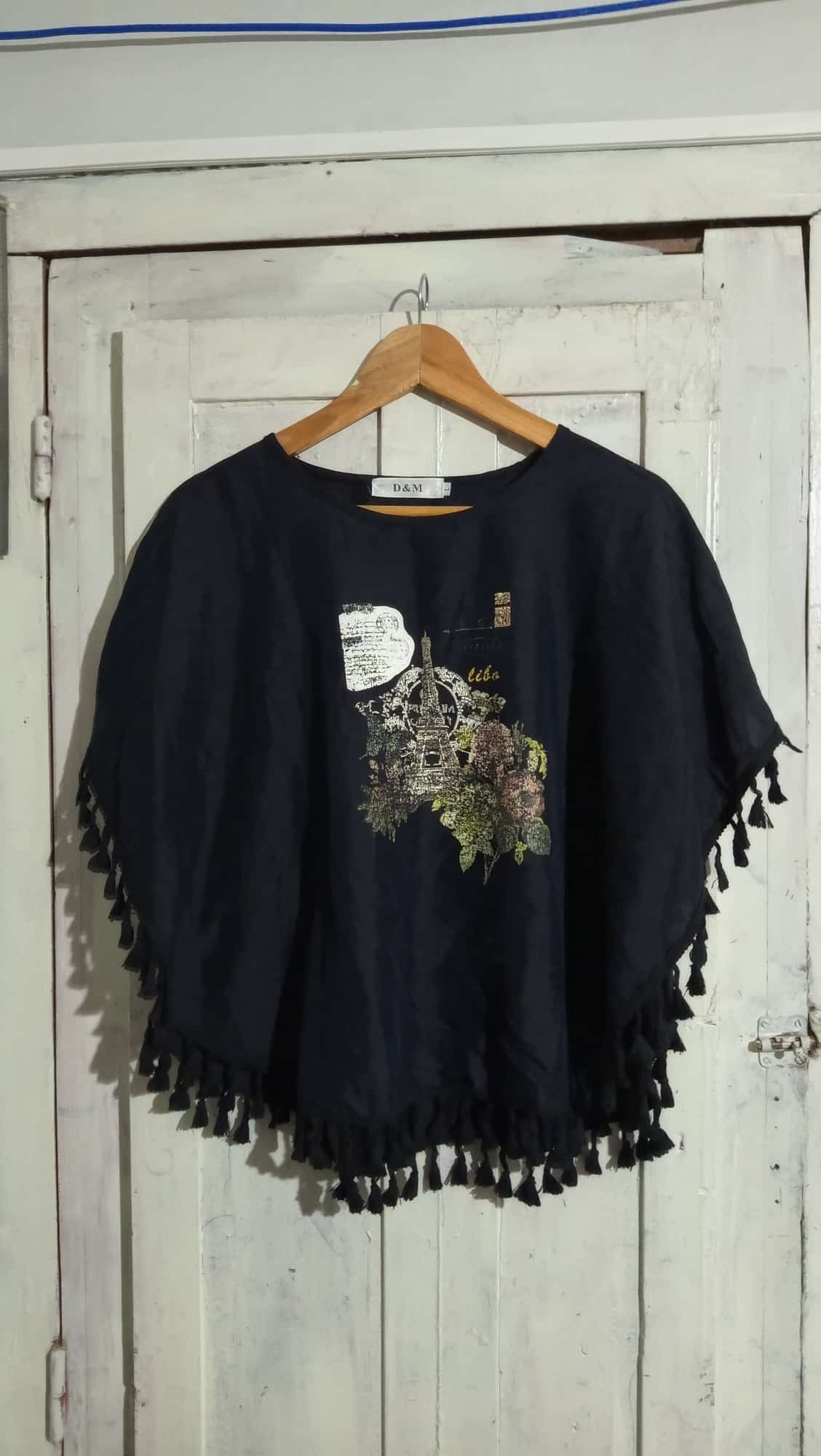 Poncho primaveral, Talle L