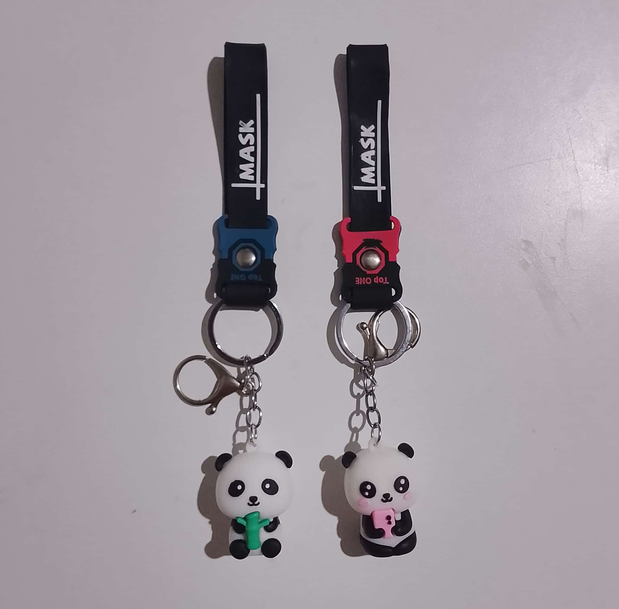 Pandas, llaveros de goma, precio x unidad